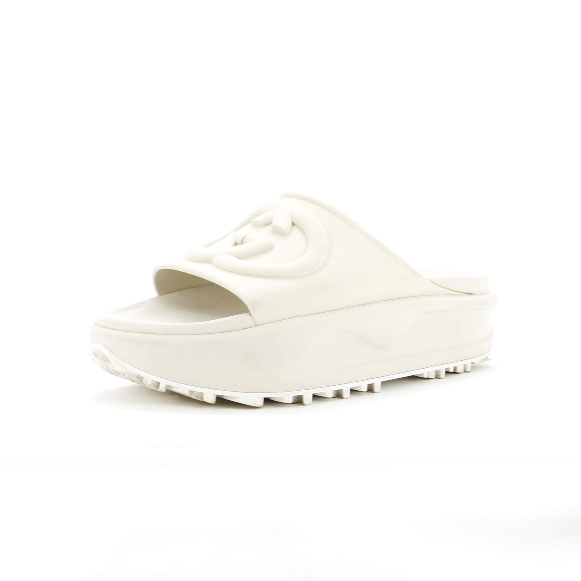 Interlocking G Platform Slide Sandals GG Rubber