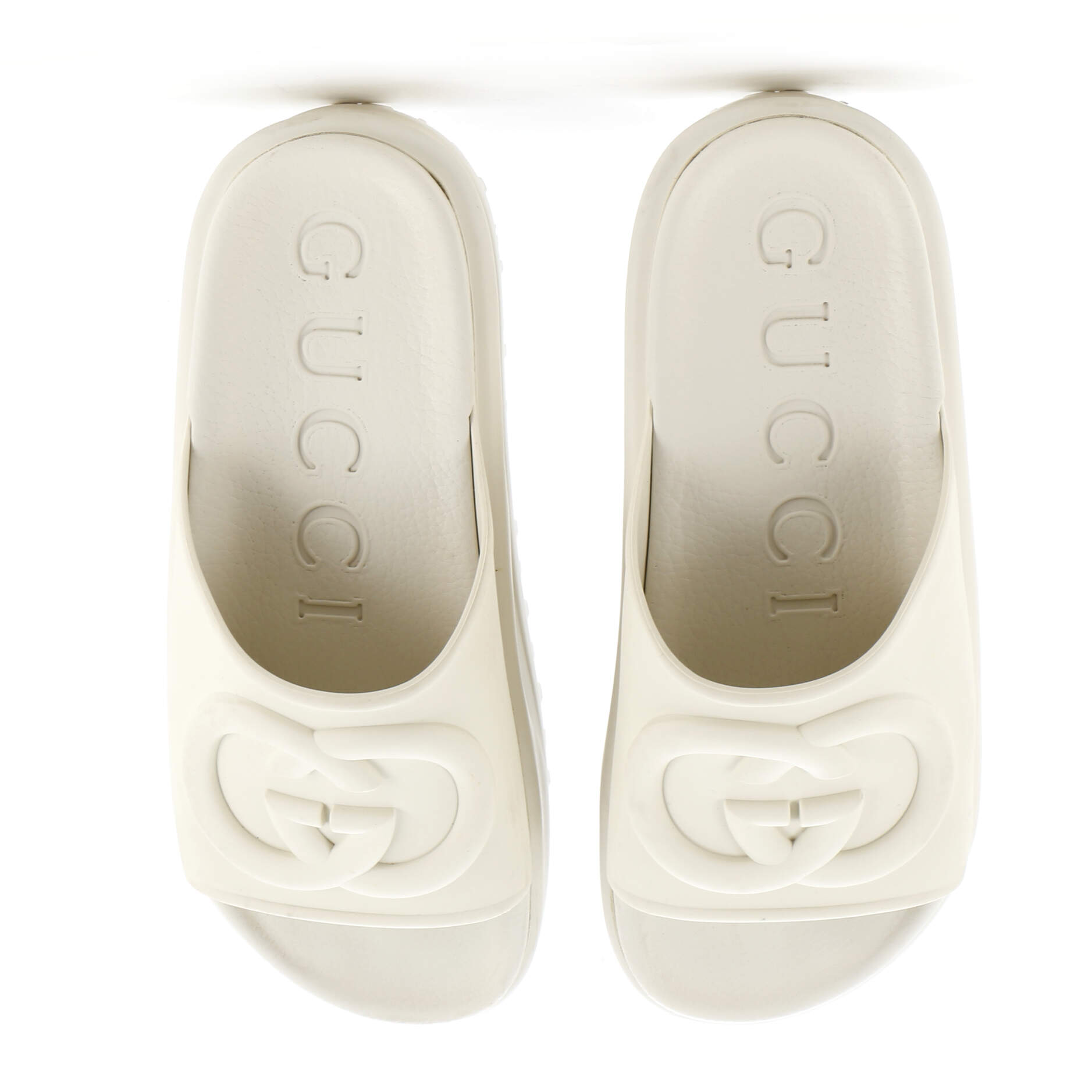 Interlocking G Platform Slide Sandals GG Rubber