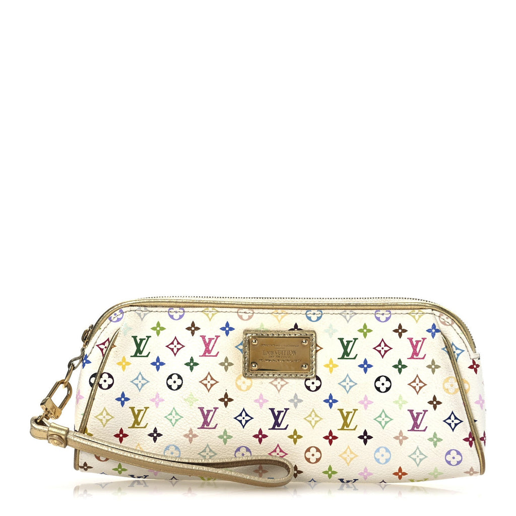 Monogram Multicolor Kate Clutch White