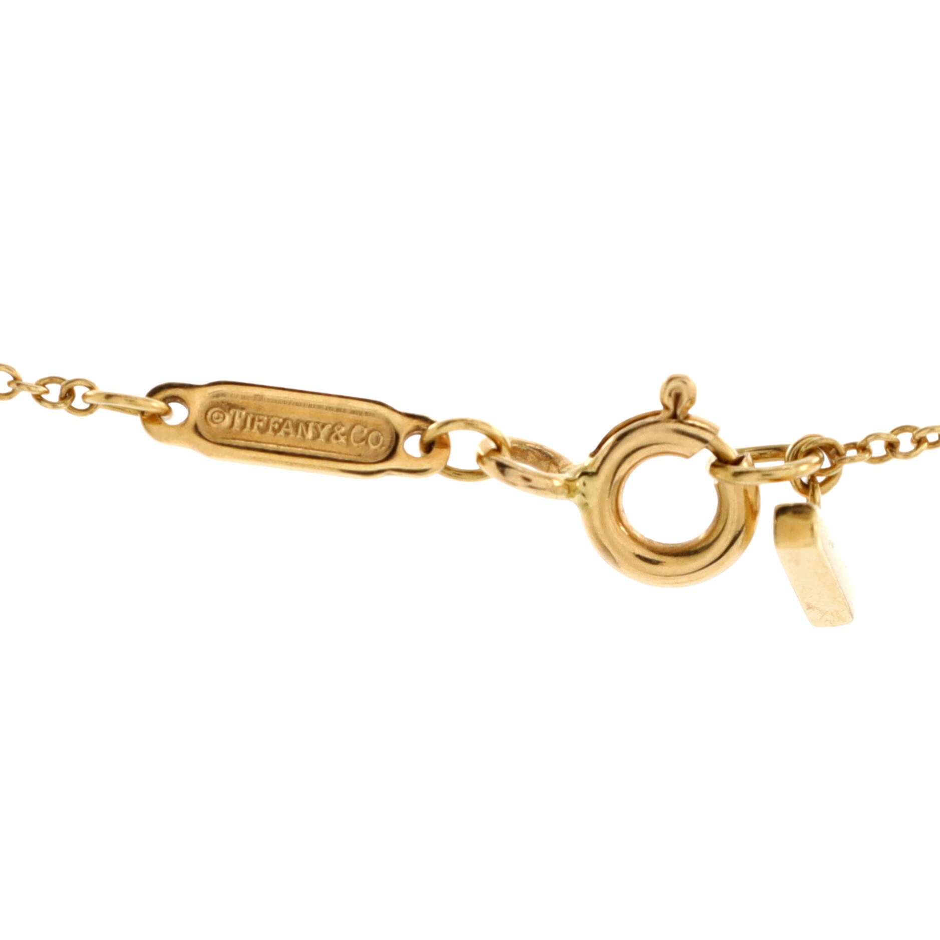 T Smile Pendant Necklace 18K Yellow Gold Large