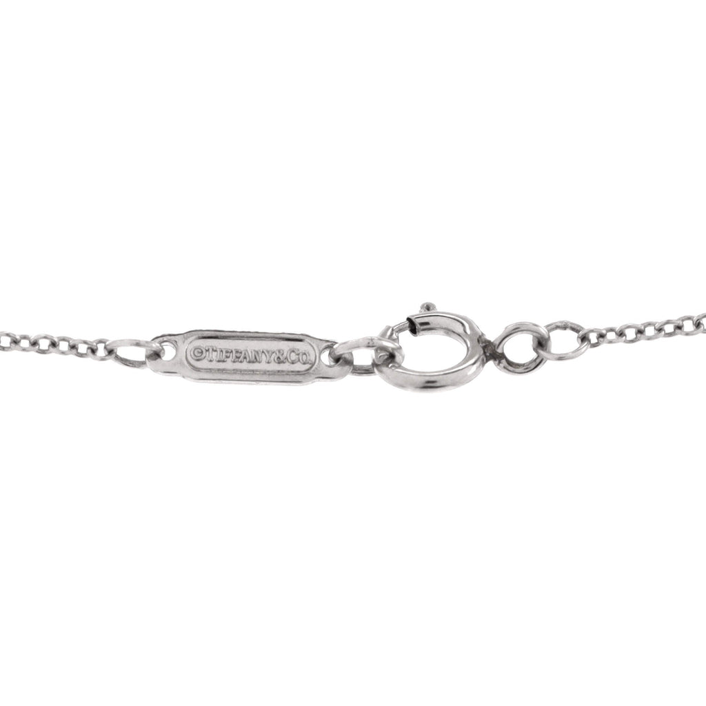 Victoria Key Cluster Pendant Necklace Platinum with Diamonds Small