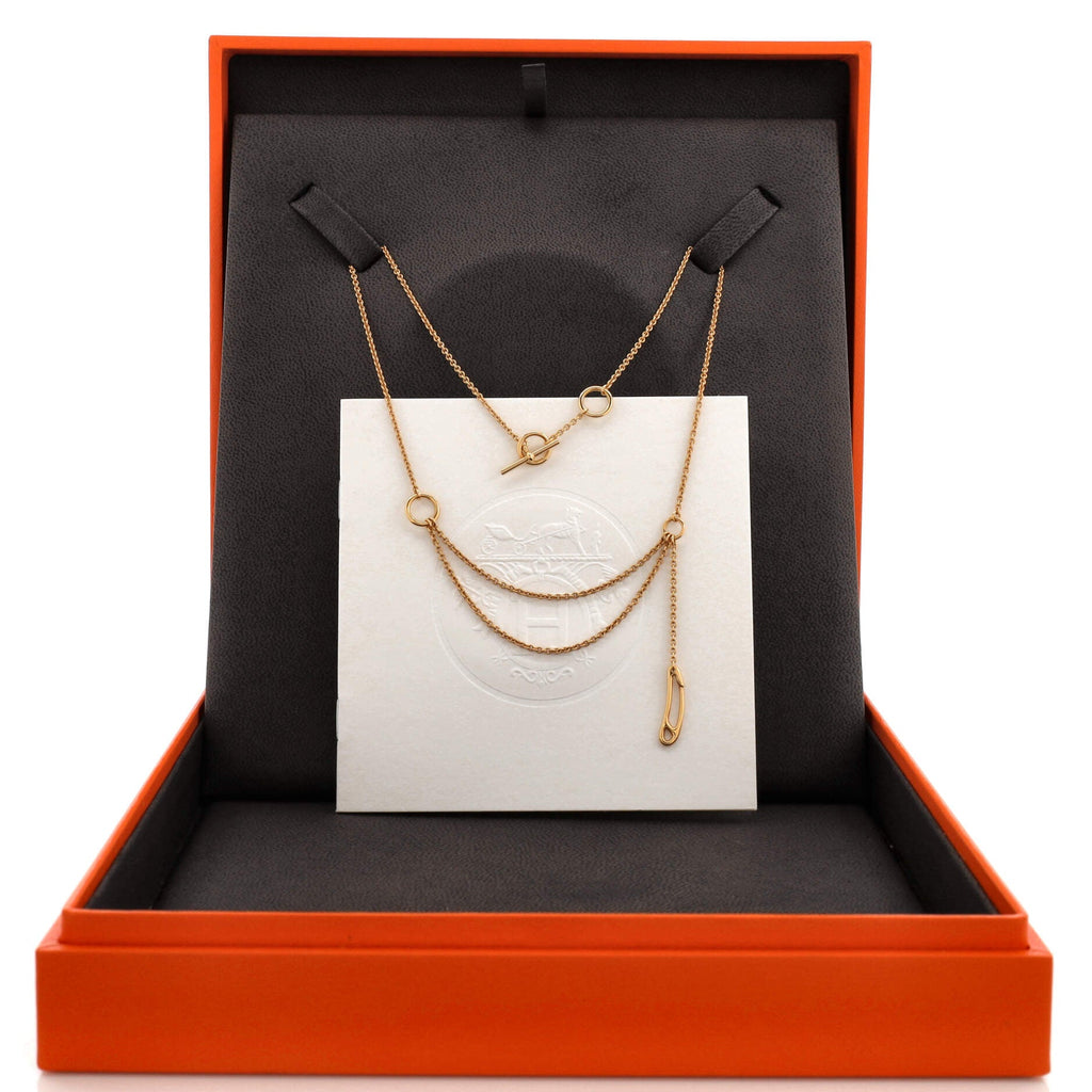 Chaine d'Ancre Punk Double Strand Necklace 18K Rose Gold