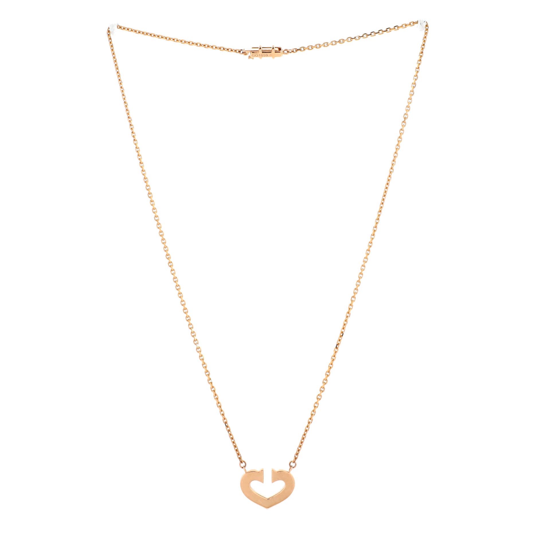 C Heart de Cartier Pendant Necklace 18K Rose Gold