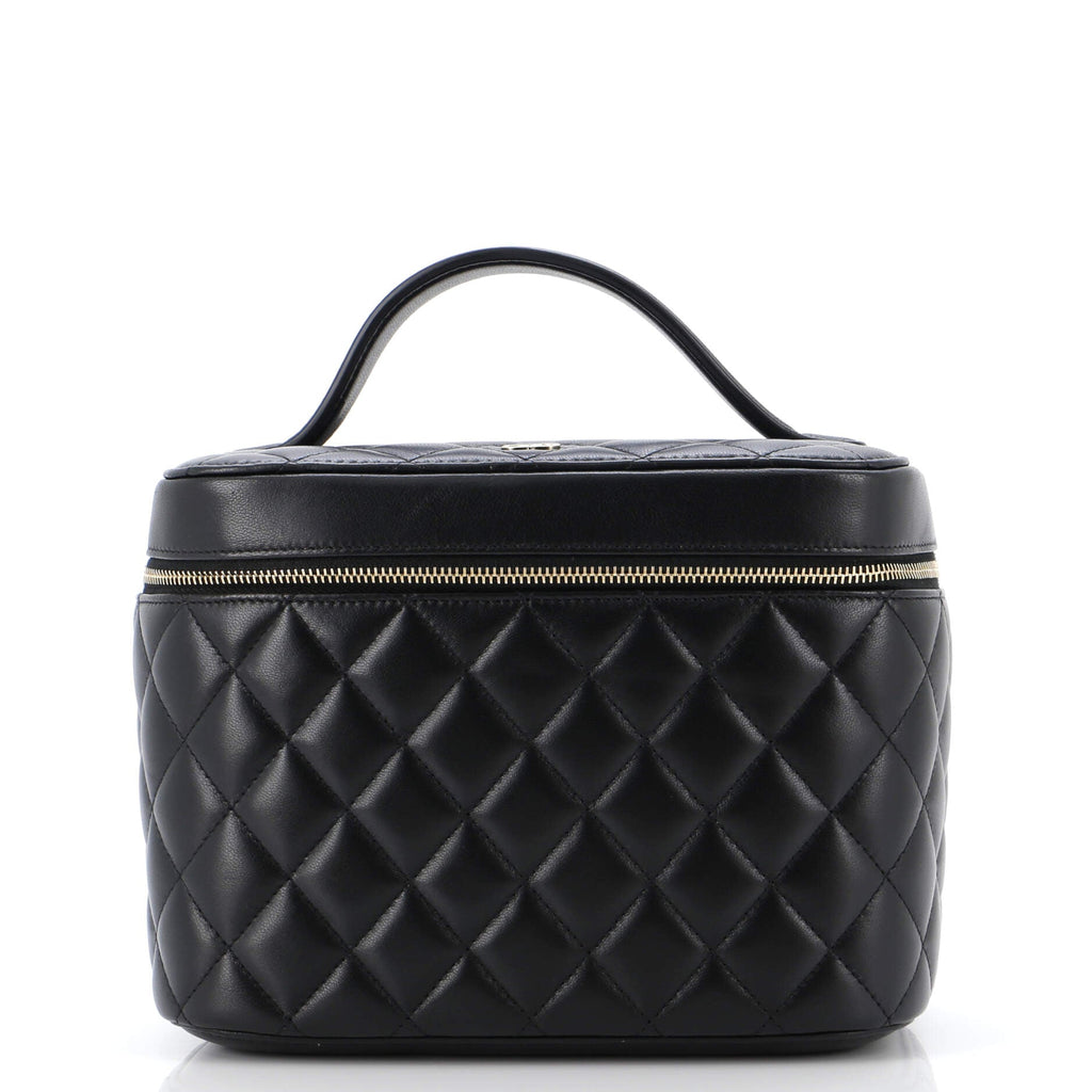 Cosmetic Case Quilted Lambskin Small
