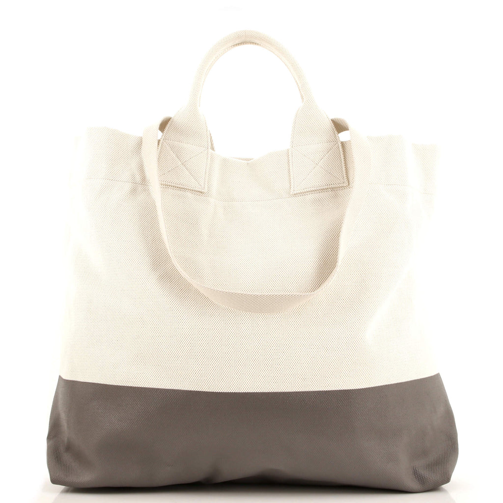 Logo Embossed Open Tote Canvas