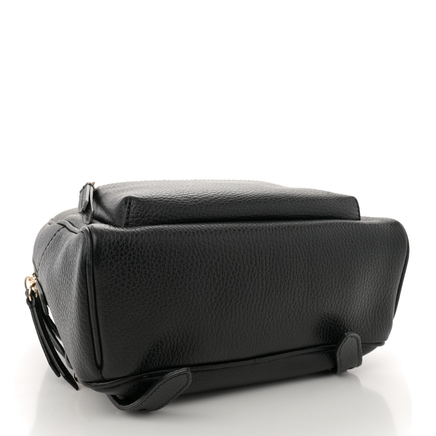 Pebbled Calfskin Soho Chain Backpack Black