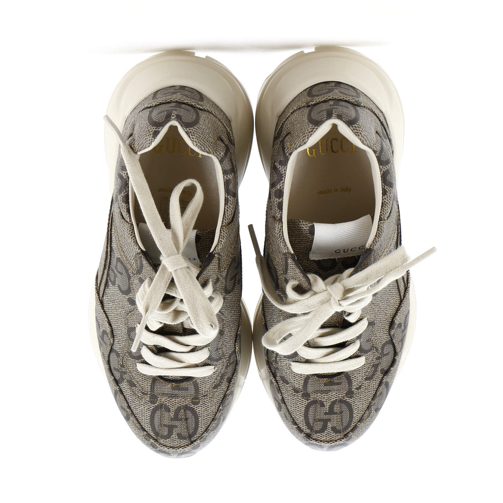 Rhyton Sneakers Jumbo GG Coated Canvas