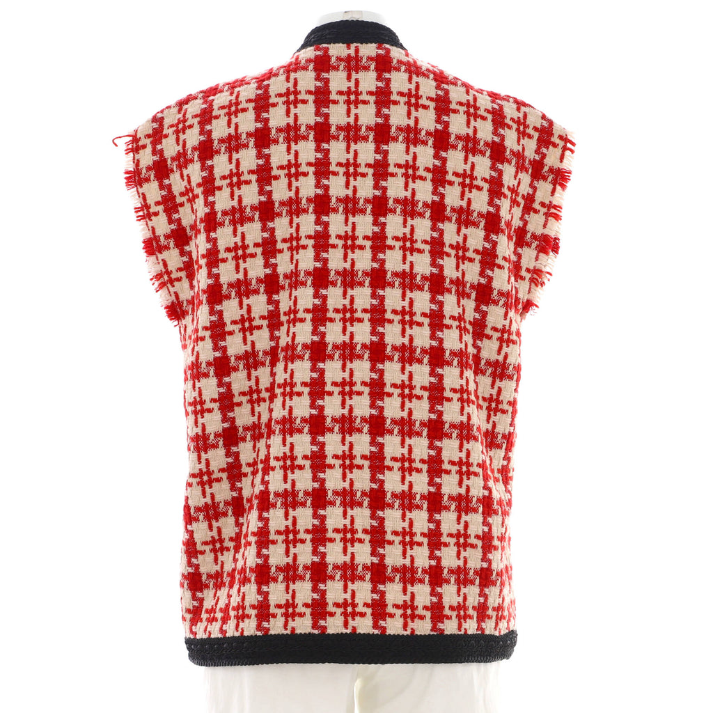 Women's Houndstooth Button Up Jacket Tweed