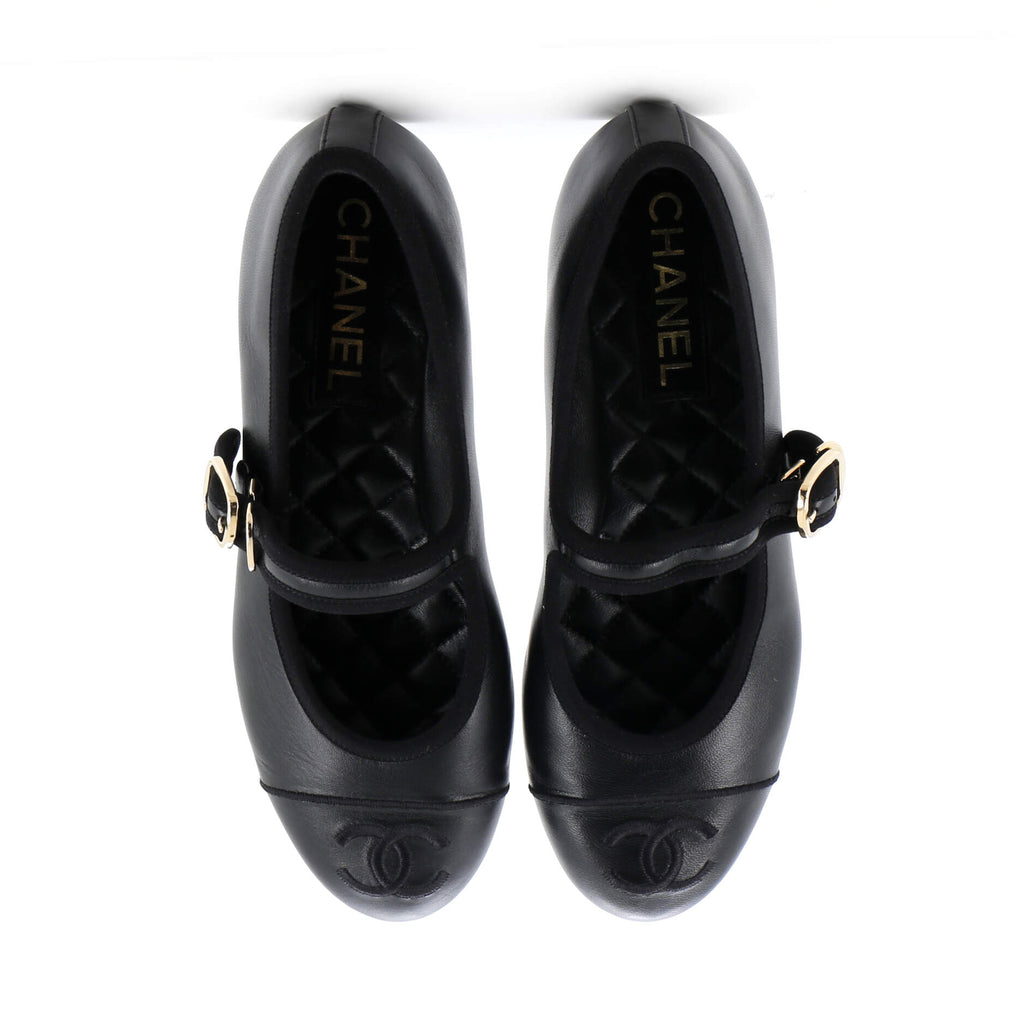 Women's CC Mary Jane Flats Embroidered Leather
