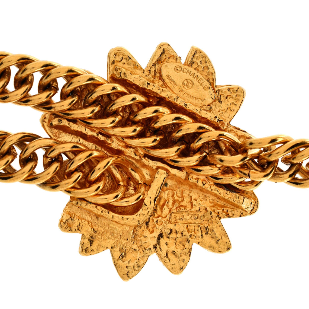 Vintage Multi-Chain Leo Lion Sun Belt Metal