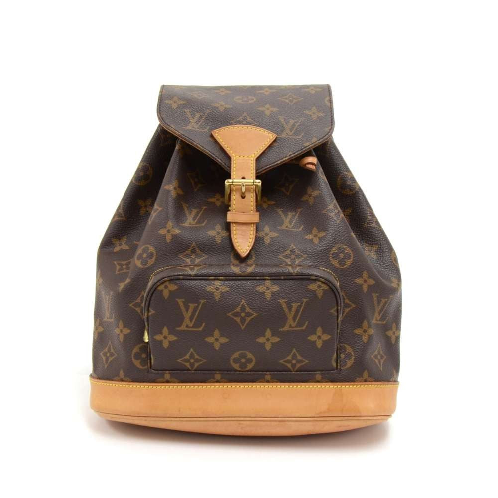 Louis Vuitto Montsouris MM Monogram Canvas Backpack Bag