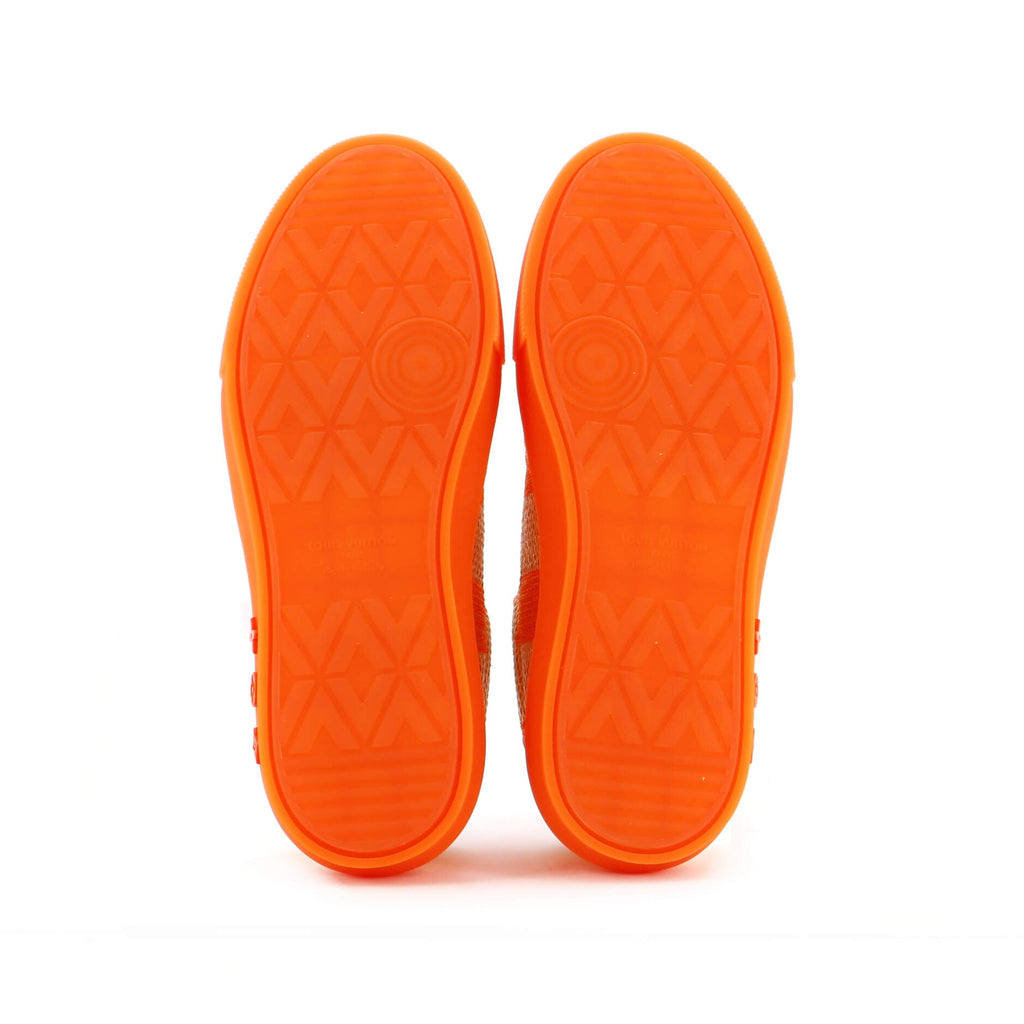 Men's LV Ollie Sneakers Woven Raffia Giant Damier