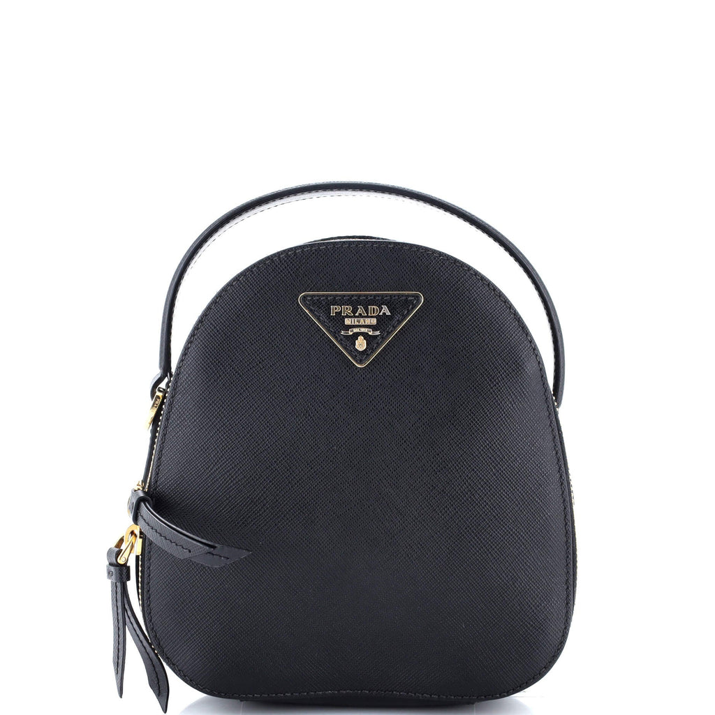 Odette Zip Backpack Saffiano Leather Mini