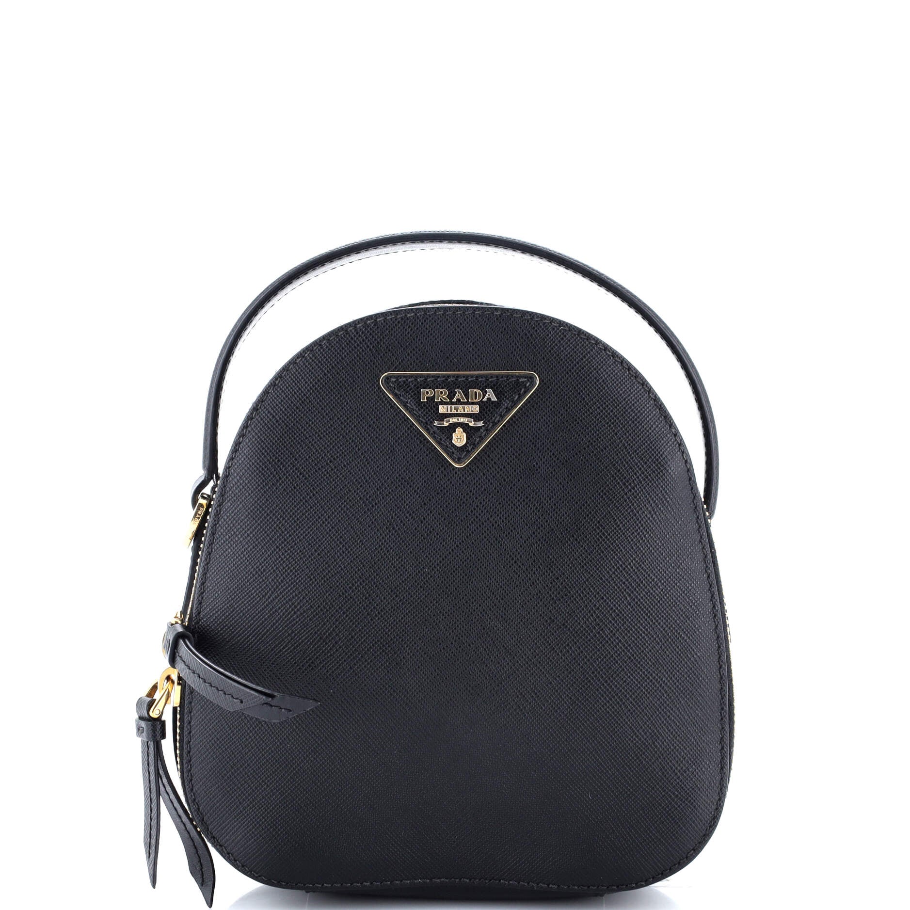 Odette Zip Backpack Saffiano Leather Mini