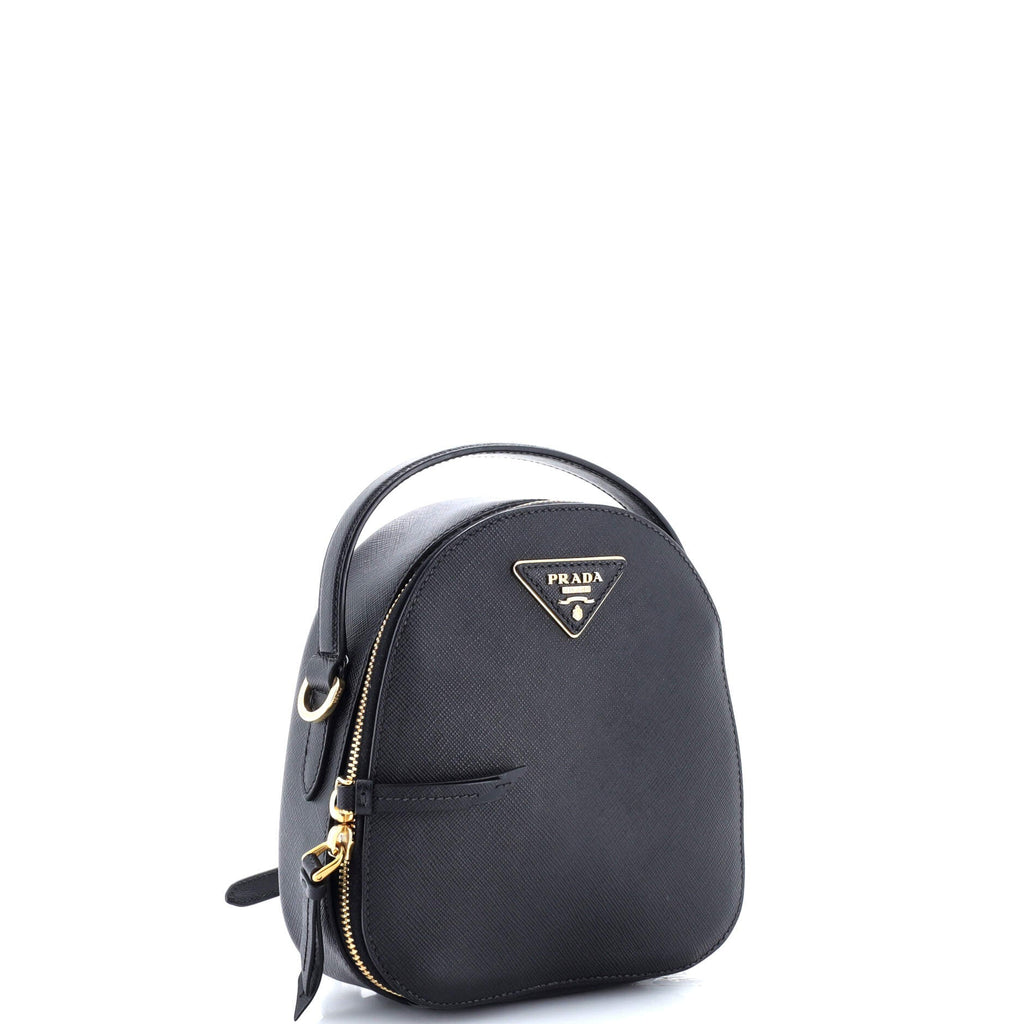 Odette Zip Backpack Saffiano Leather Mini