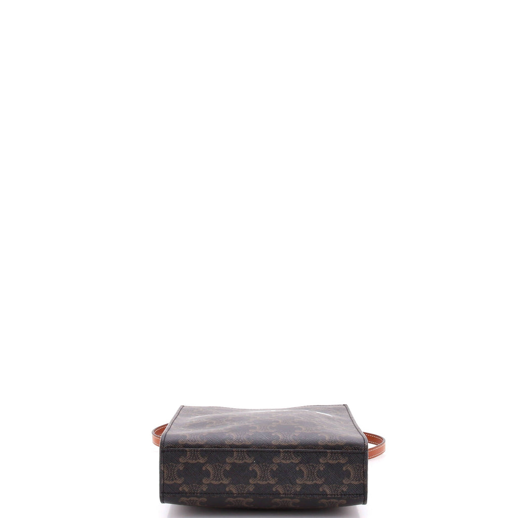 Vertical Cabas Tote Triomphe Coated Canvas Mini