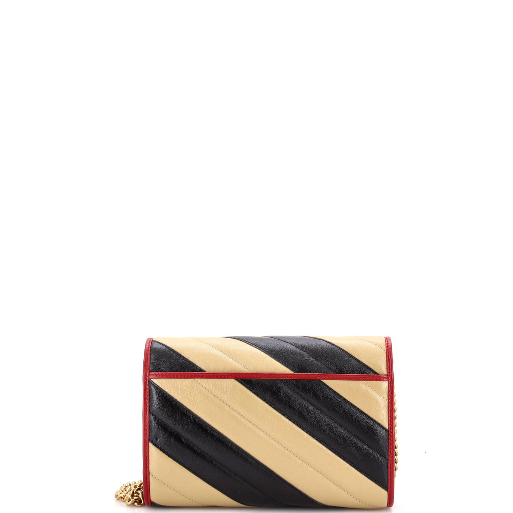 GG Marmont Chain Wallet Diagonal Quilted Leather Mini