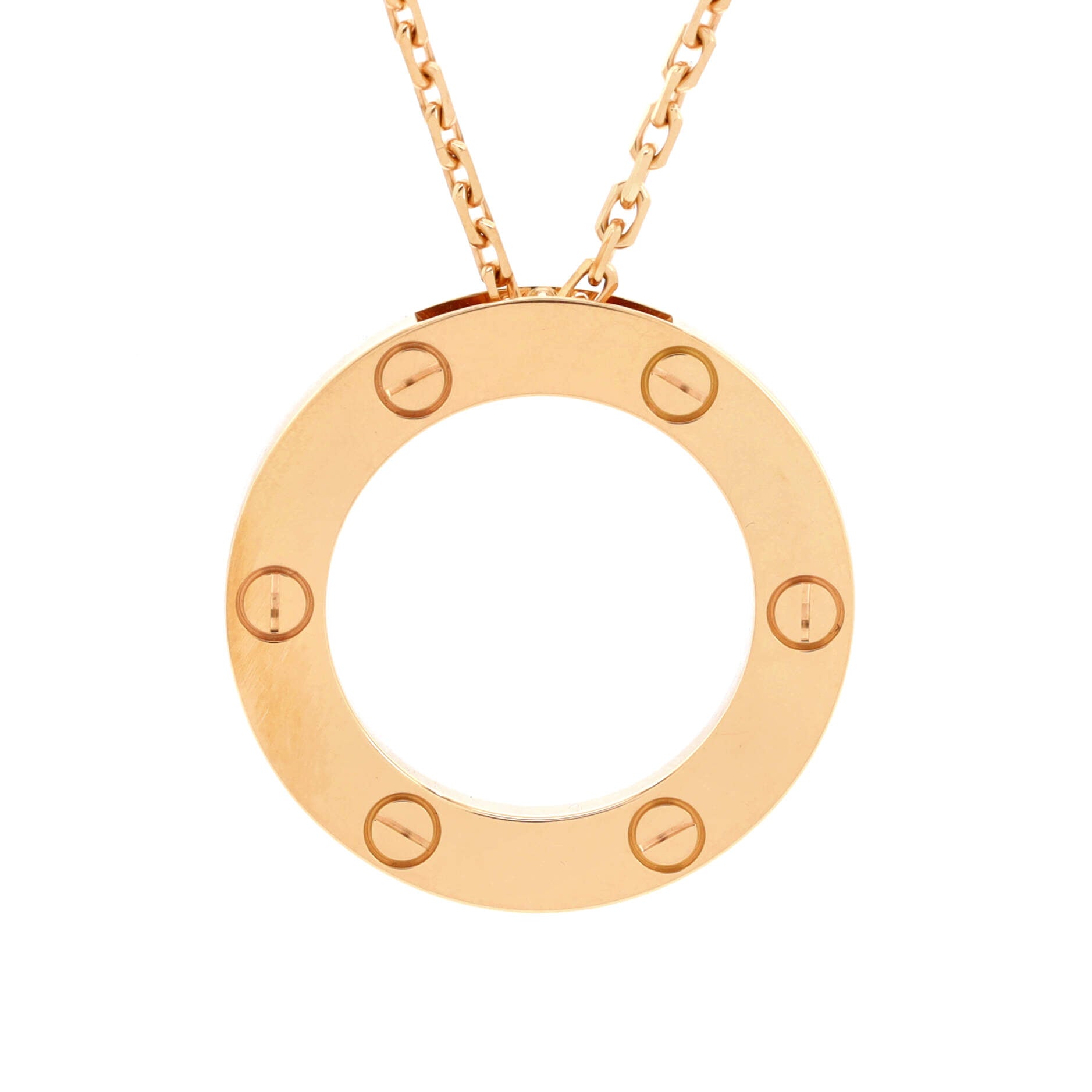 Love Pendant Necklace 18K Rose Gold