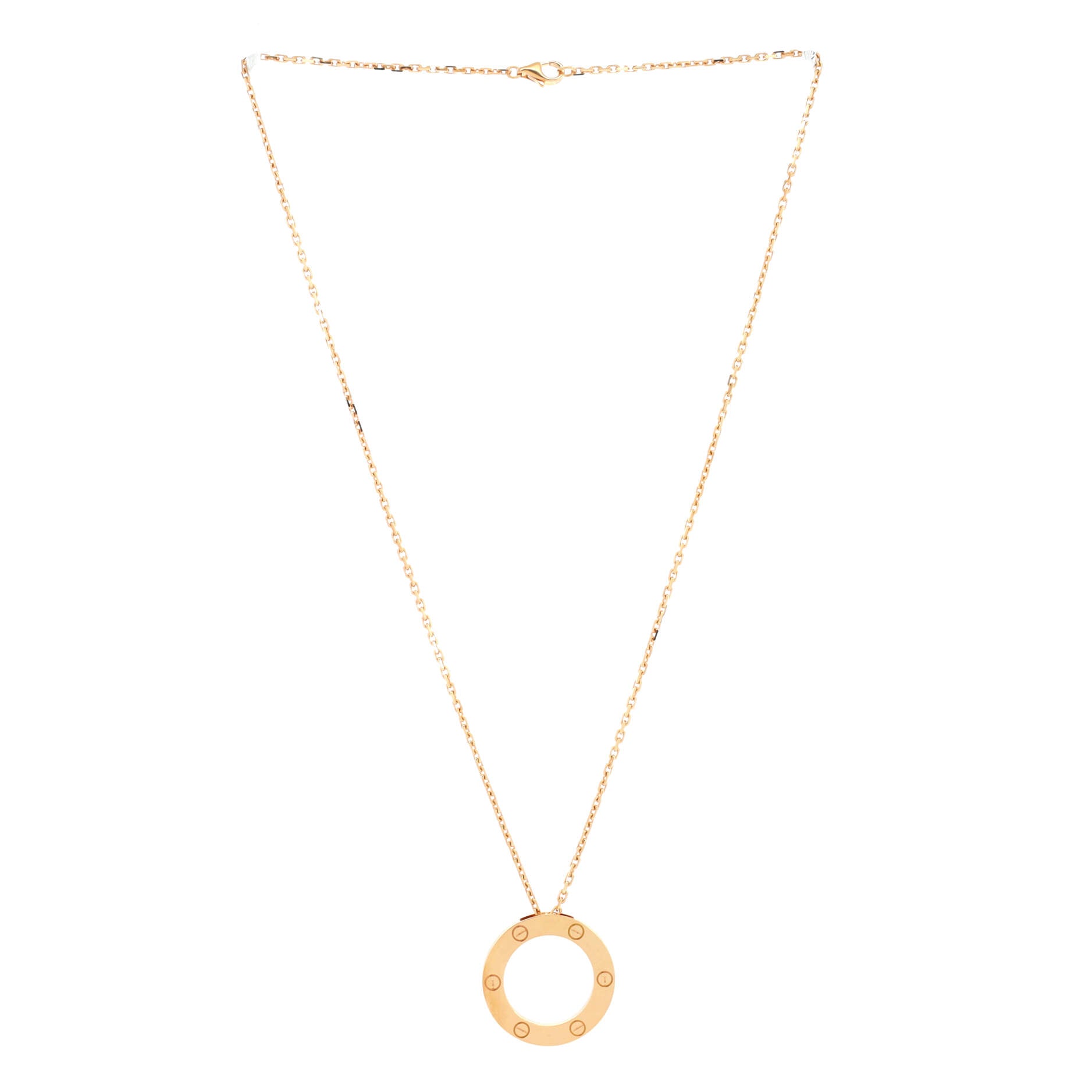Love Pendant Necklace 18K Rose Gold
