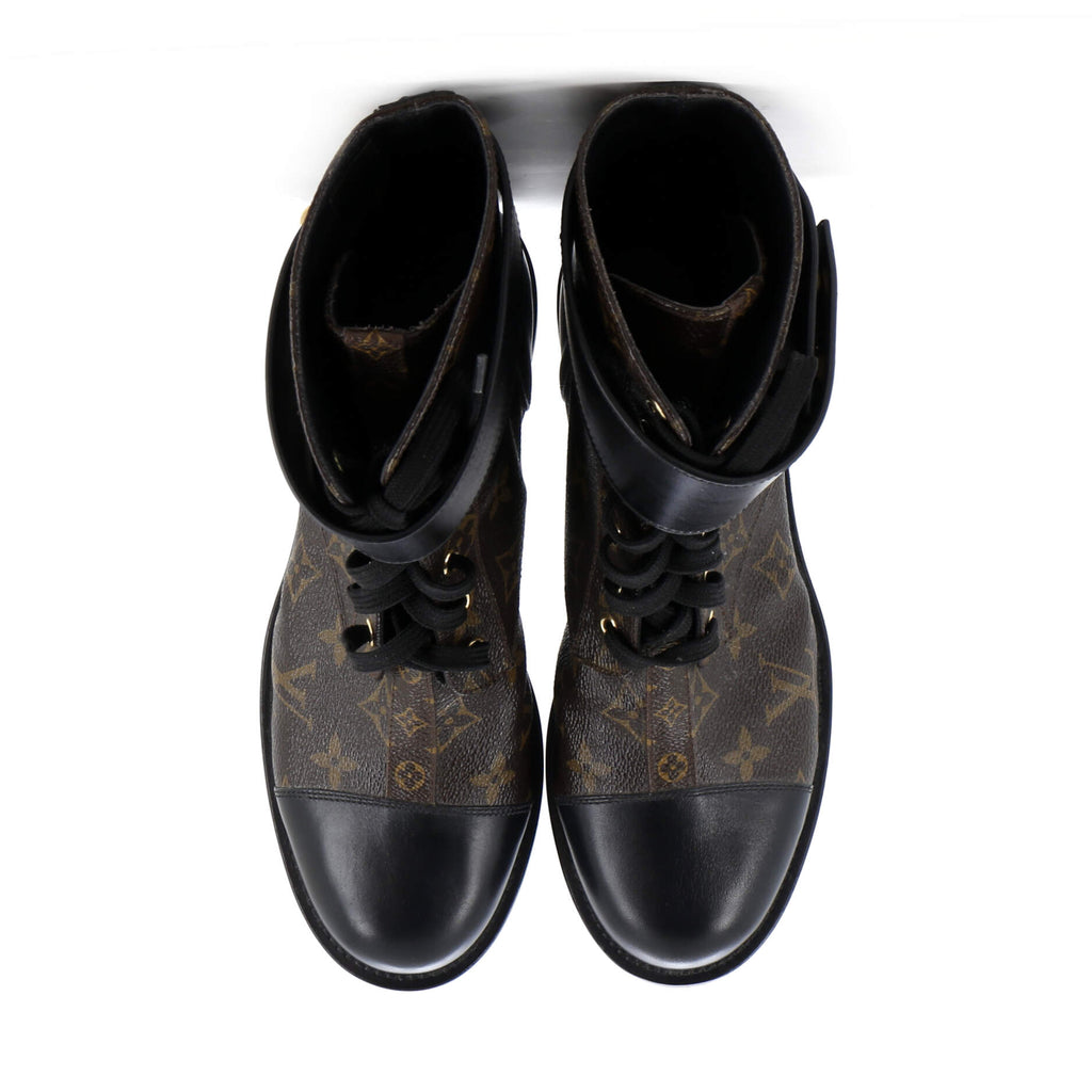 Women's Wonderland Flat Ranger Boots Monogram Canvas and Leather