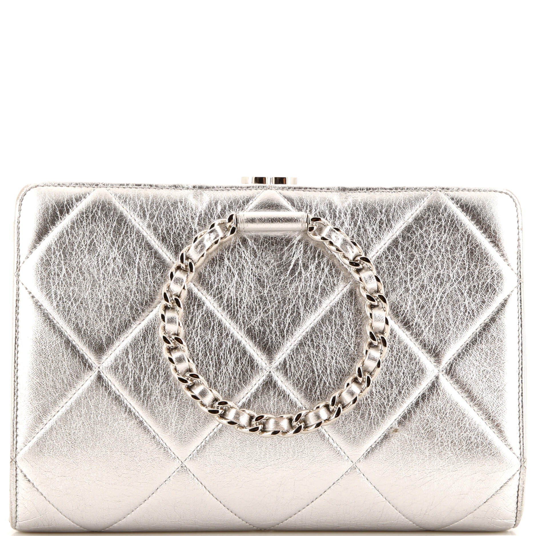 In The Loop Clutch Quilted Crumpled Lambskin Small
