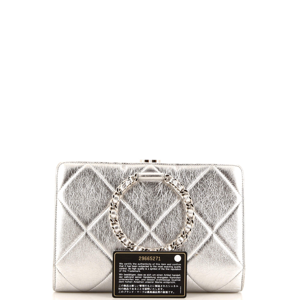 In The Loop Clutch Quilted Crumpled Lambskin Small