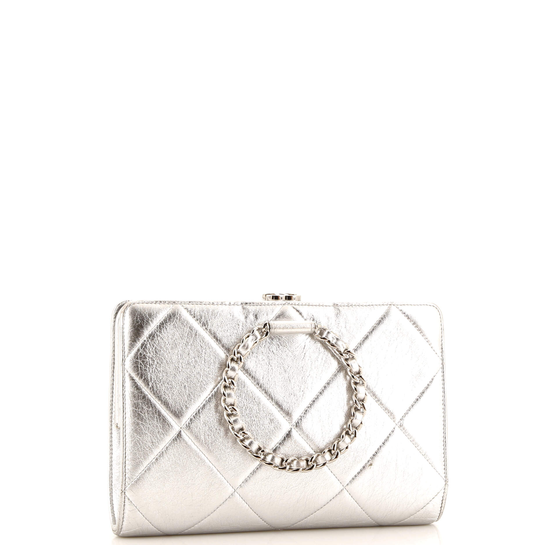 In The Loop Clutch Quilted Crumpled Lambskin Small