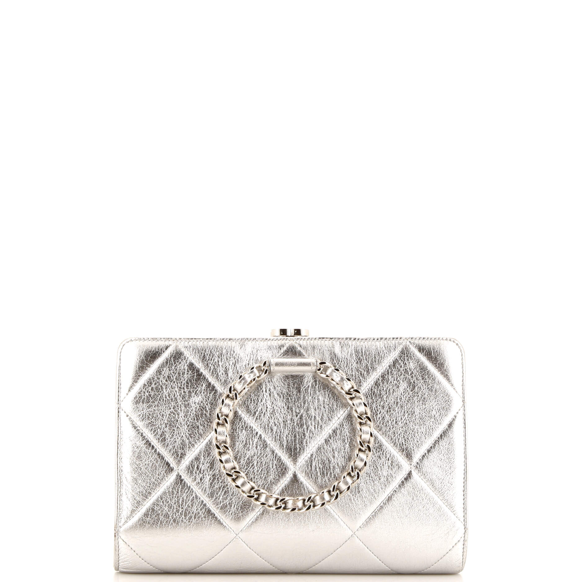 In The Loop Clutch Quilted Crumpled Lambskin Small