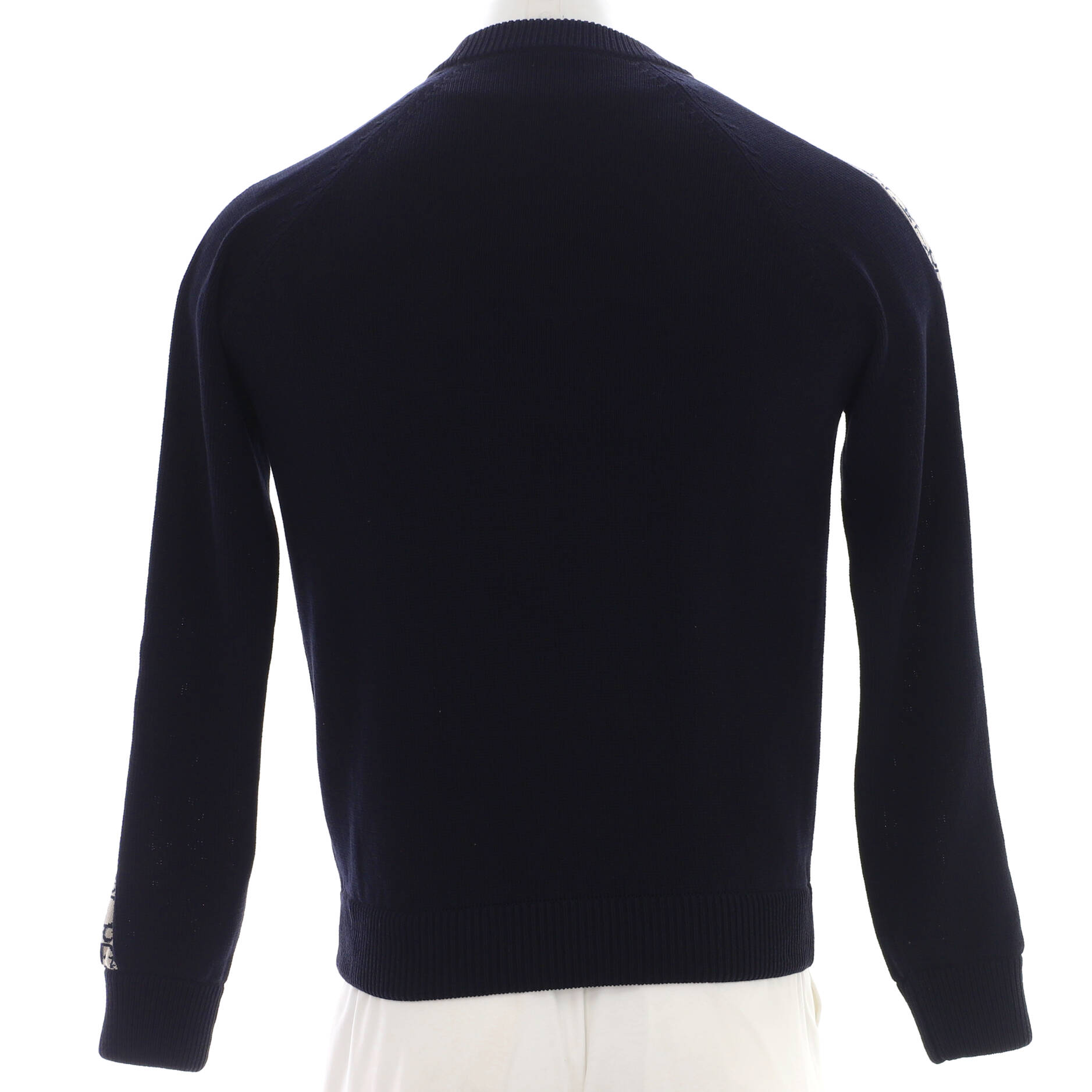 Men's Oblique Trim Crewneck Sweater Cotton