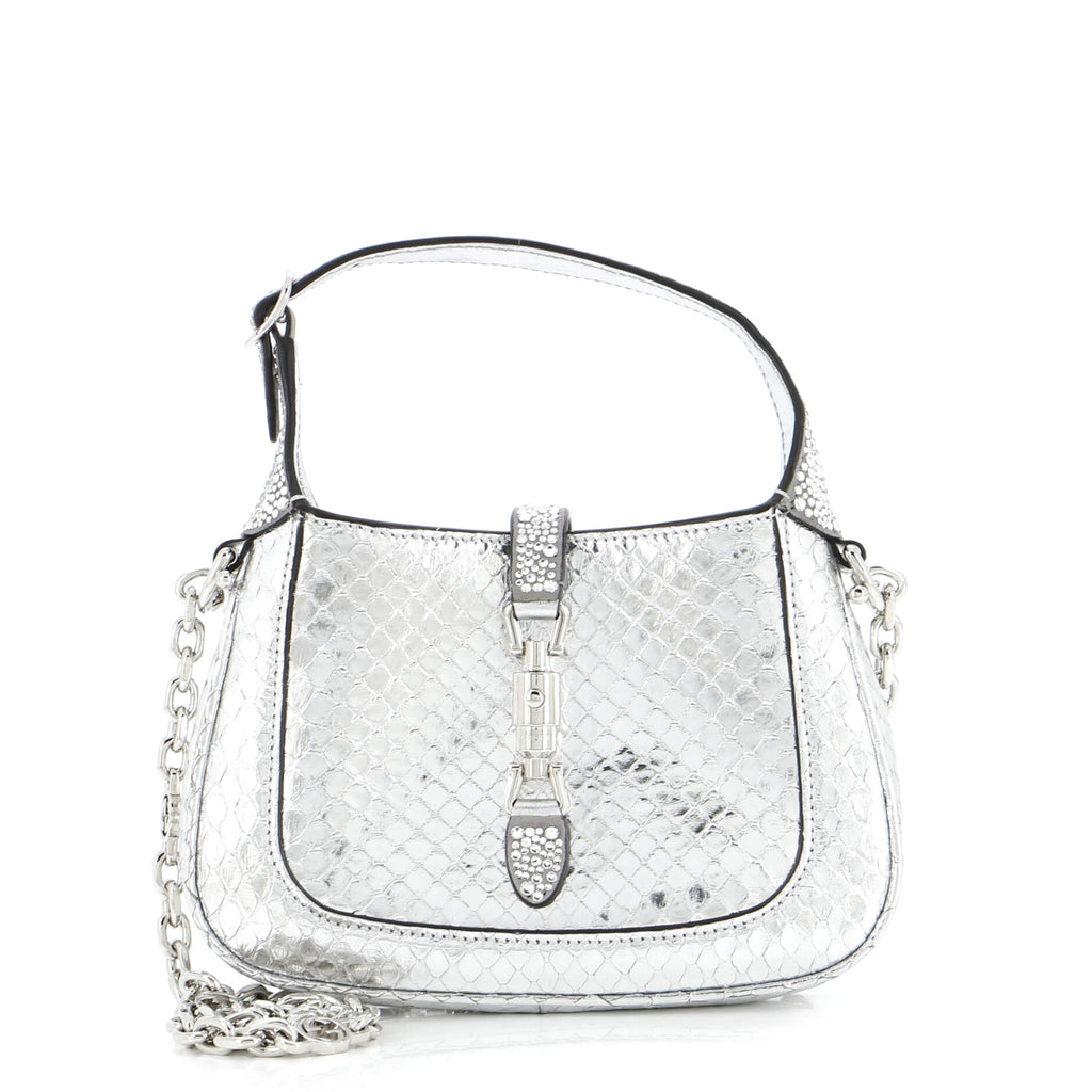 Jackie 1961 Chain Hobo Snakeskin with Crystals Mini