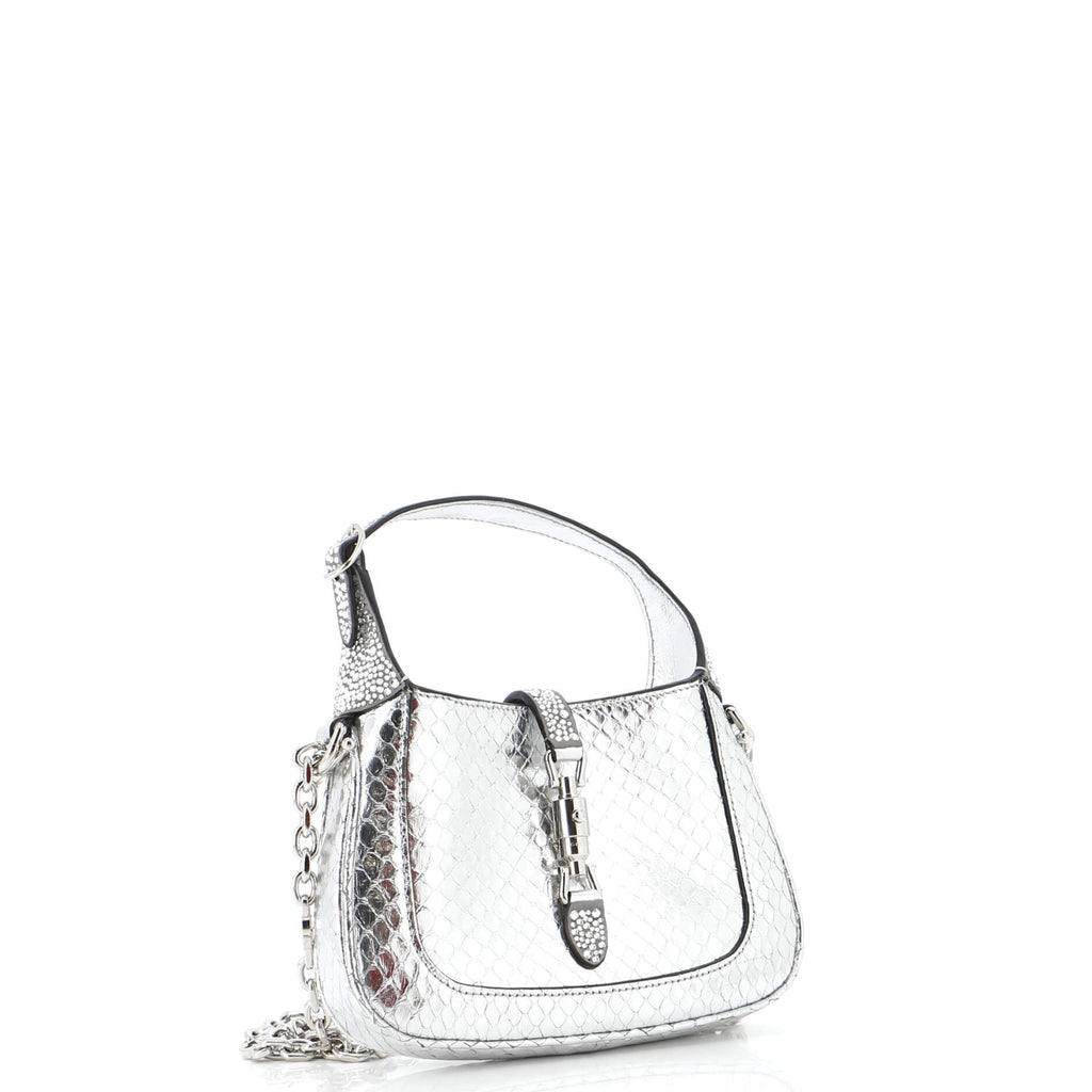 Jackie 1961 Chain Hobo Snakeskin with Crystals Mini