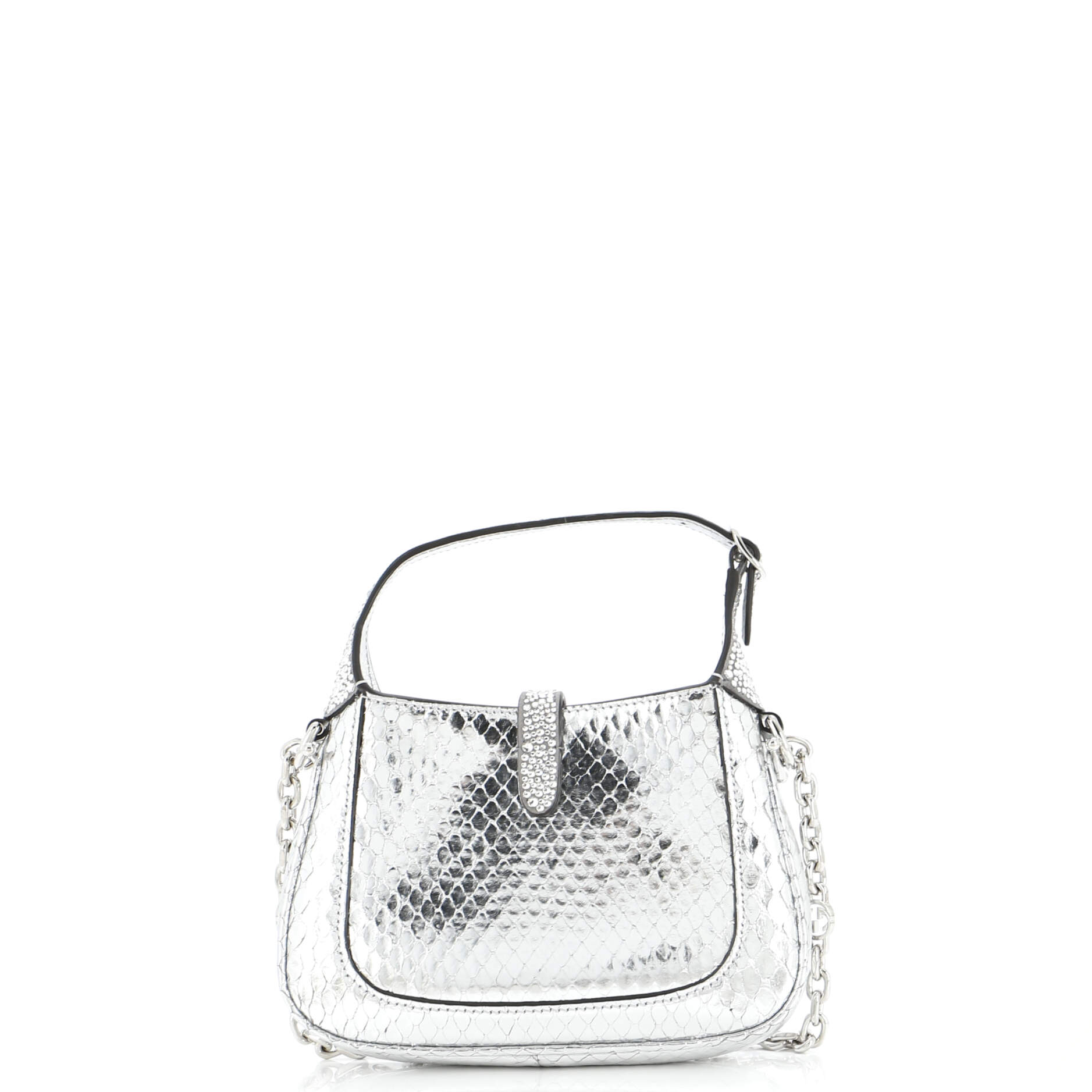 Jackie 1961 Chain Hobo Snakeskin with Crystals Mini
