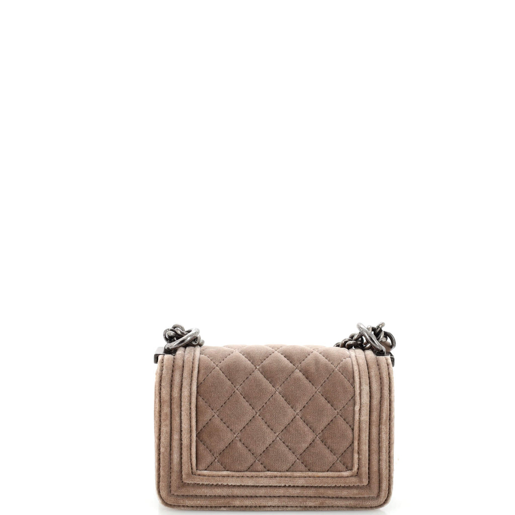 Boy Flap Bag Quilted Velvet Mini