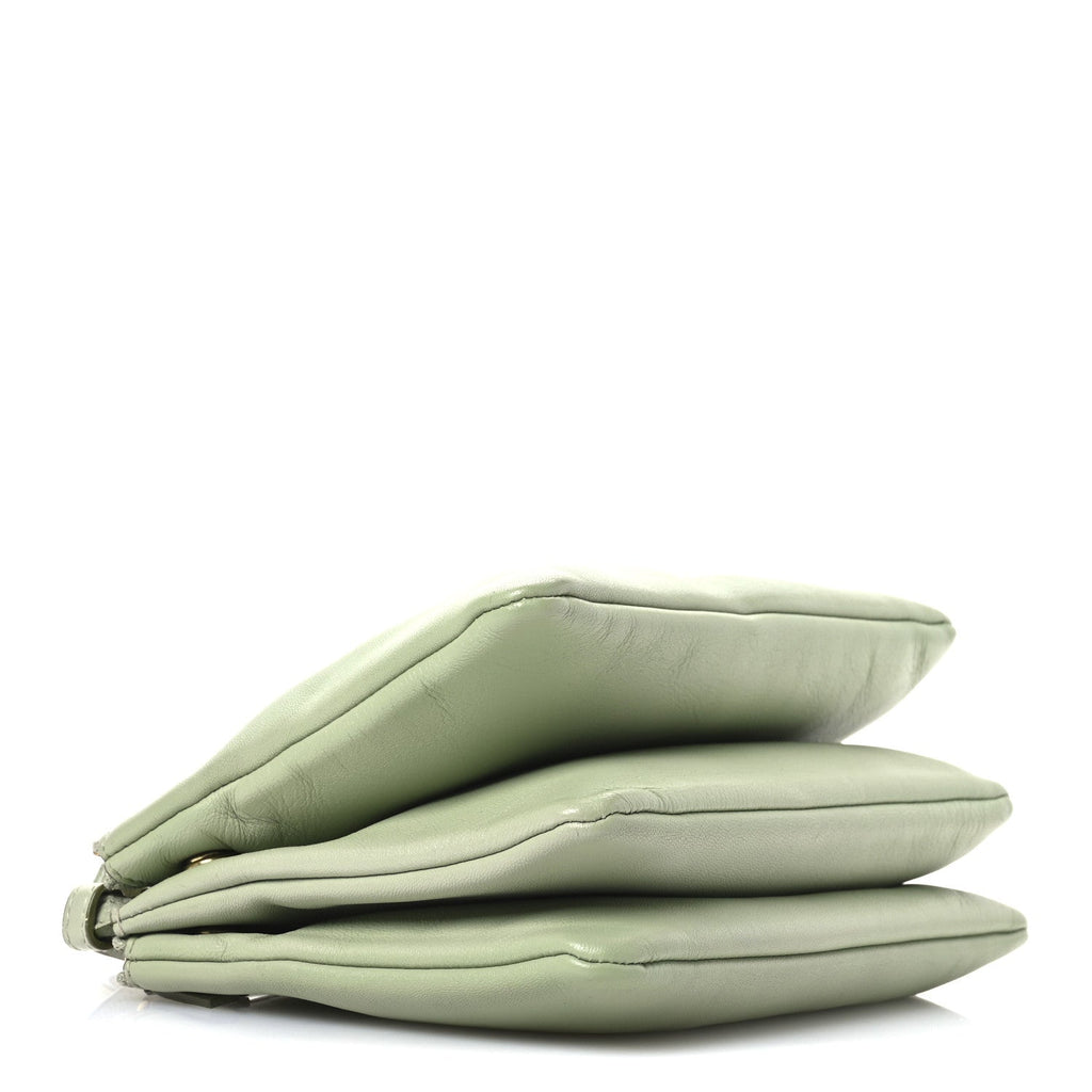 Lambskin Small Trio Crossbody Bag Pistachio
