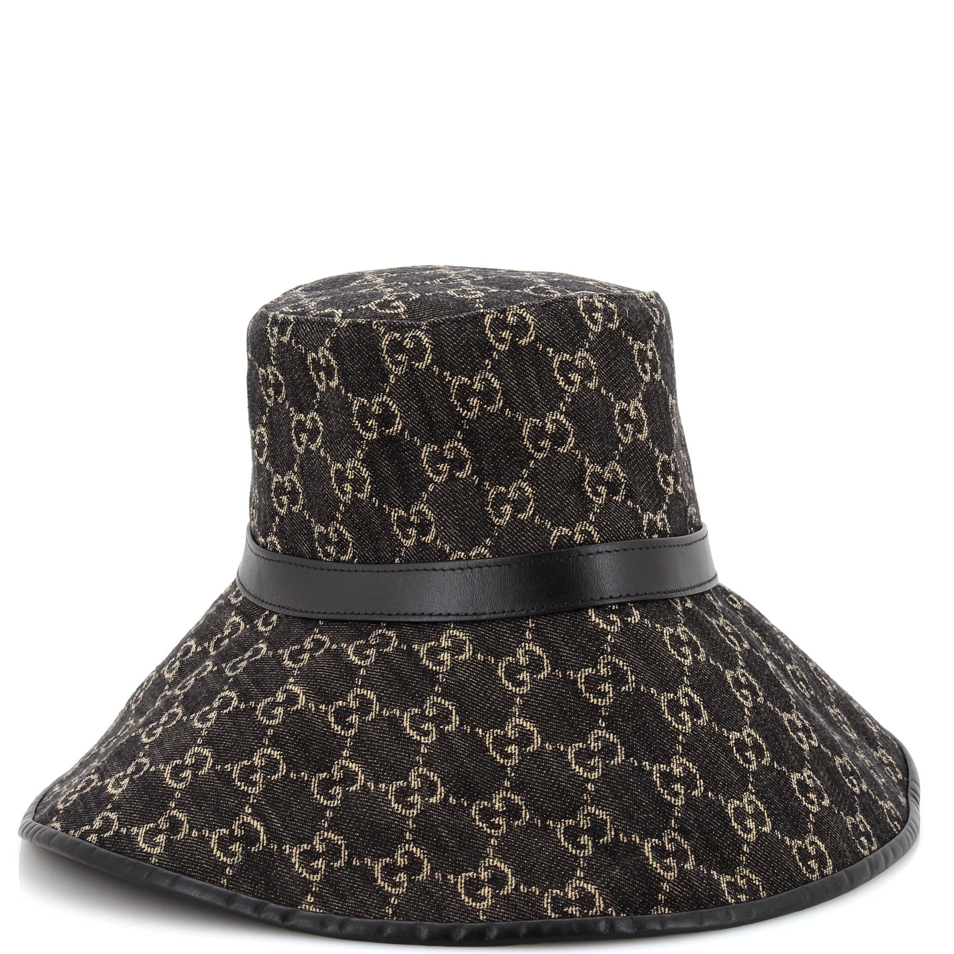 Wide Brim Hat GG Denim