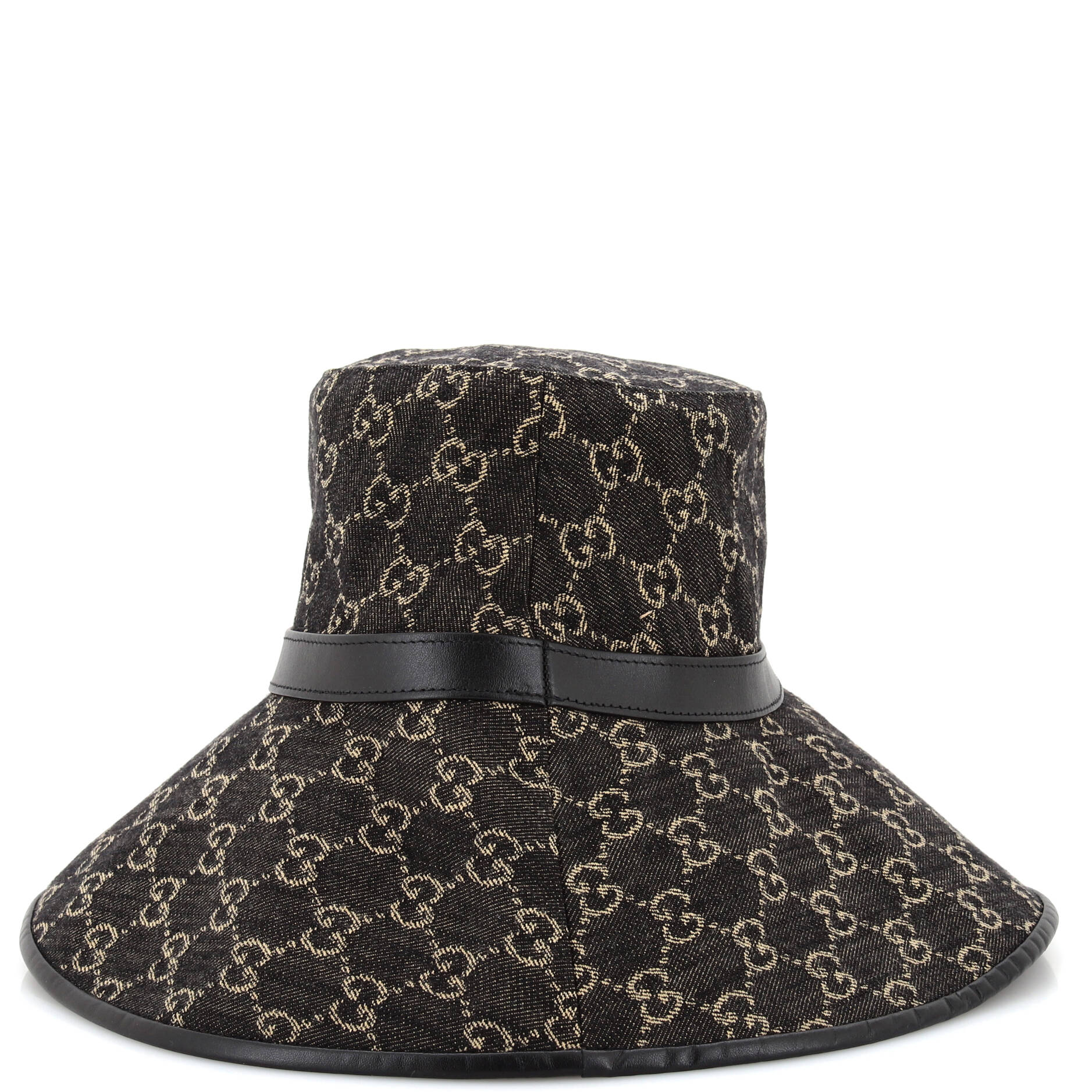 Wide Brim Hat GG Denim