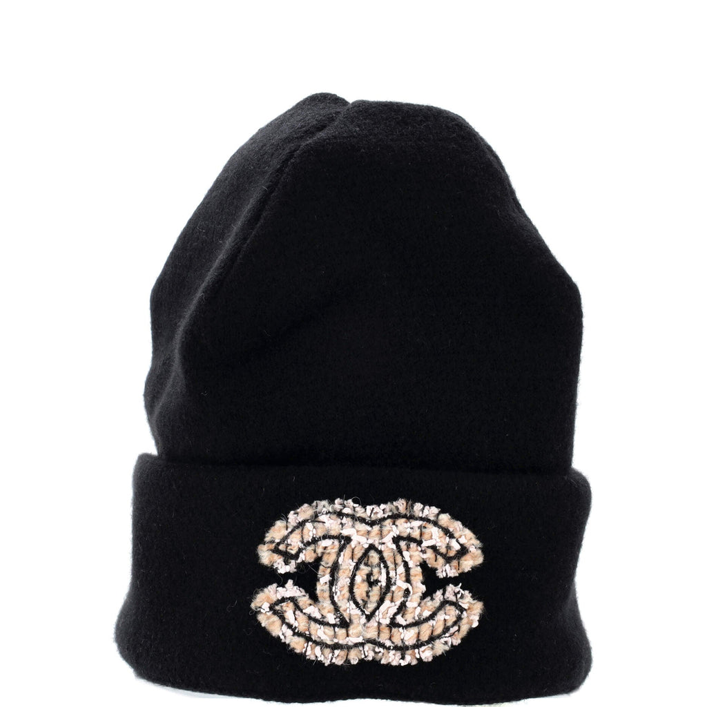 Logo Beanie Cashmere with Tweed