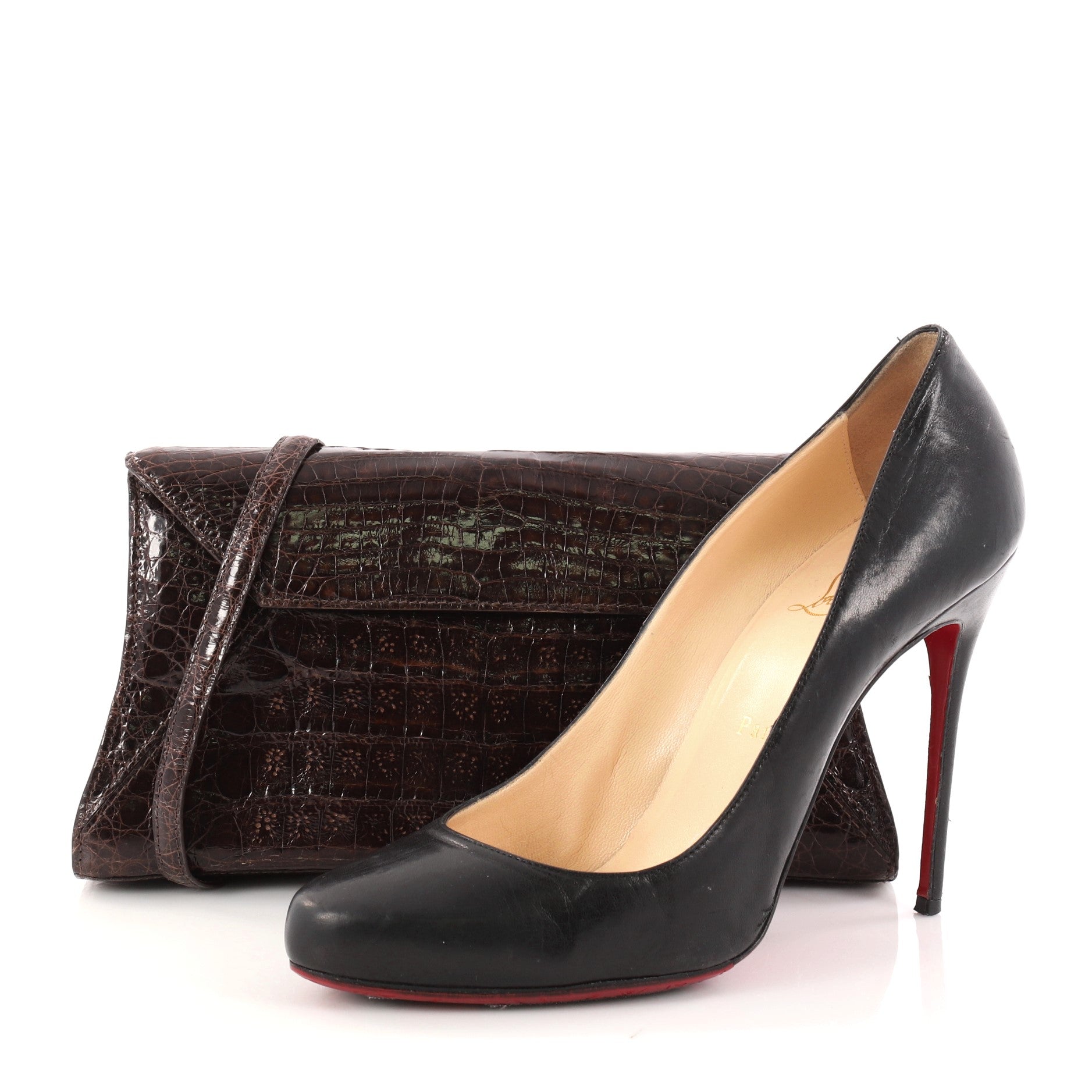 Envelope Convertible Clutch Crocodile