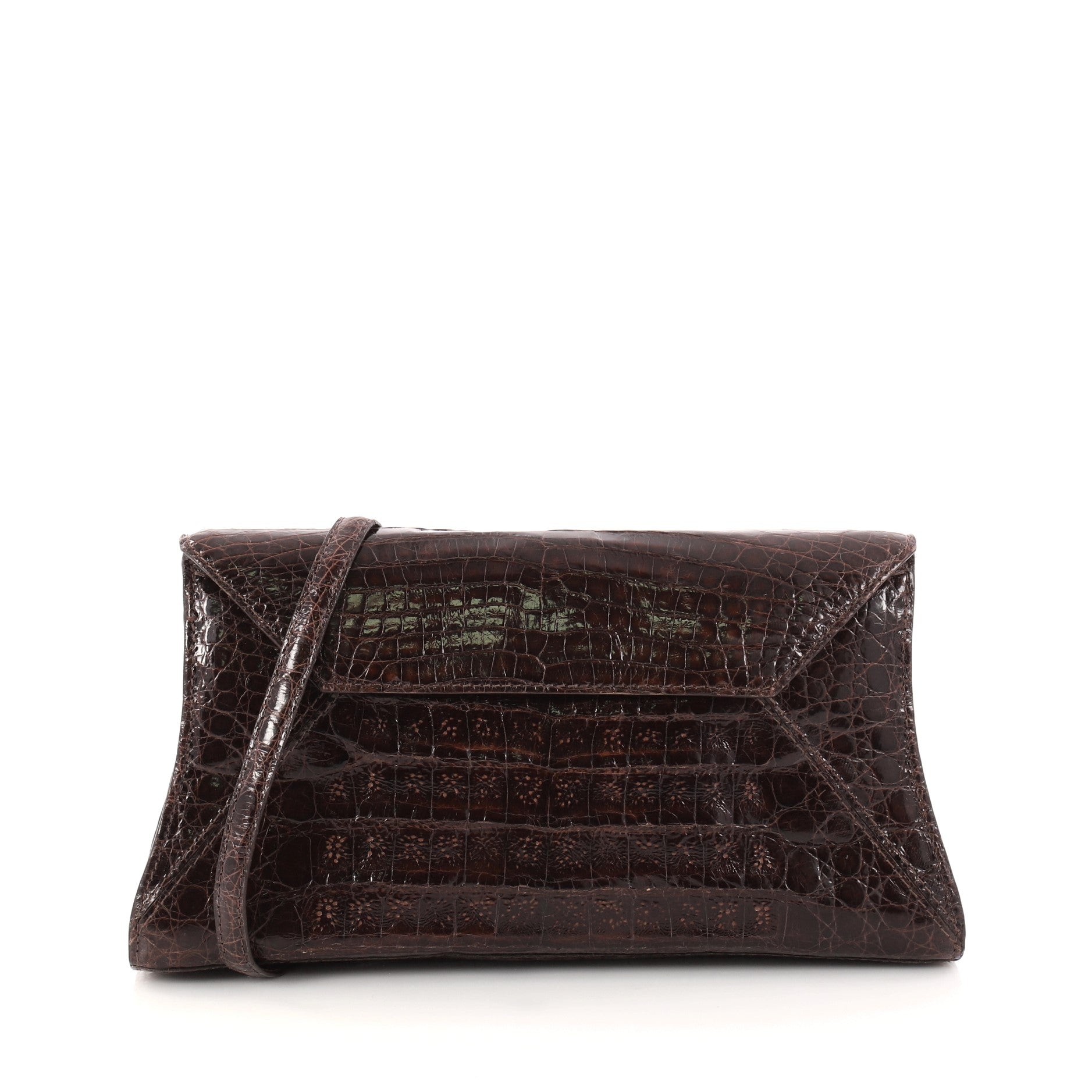 Envelope Convertible Clutch Crocodile