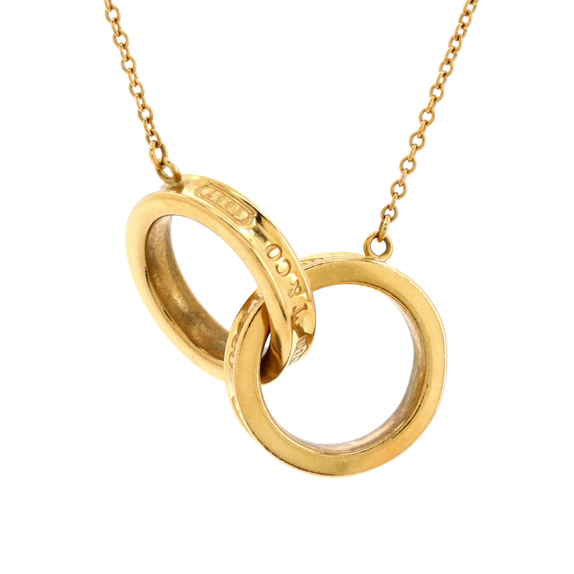1837 Interlocking Circles Pendant Necklace 18K Yellow Gold Small