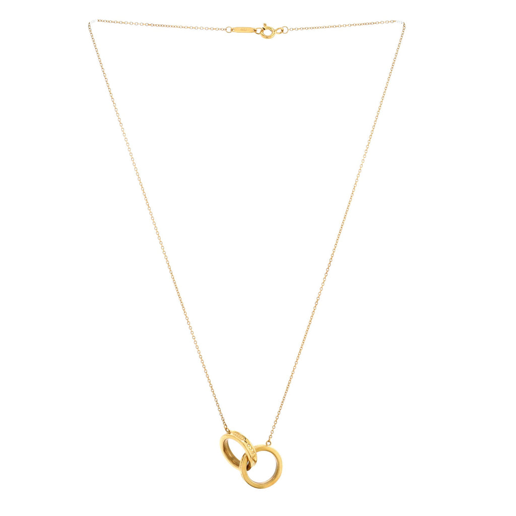 1837 Interlocking Circles Pendant Necklace 18K Yellow Gold Small