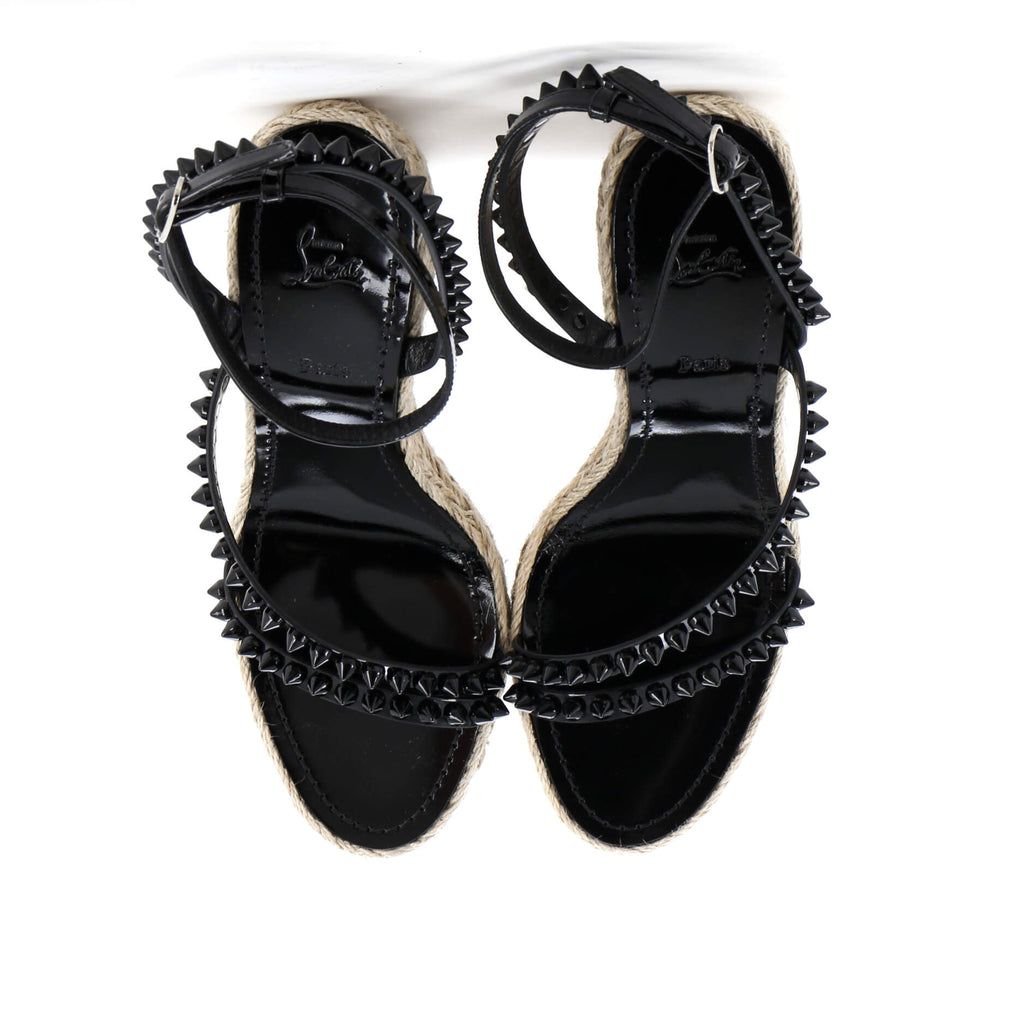 Women's Mafaldina Zeppa Espadrille Platform Sandals Spiked Leather 120