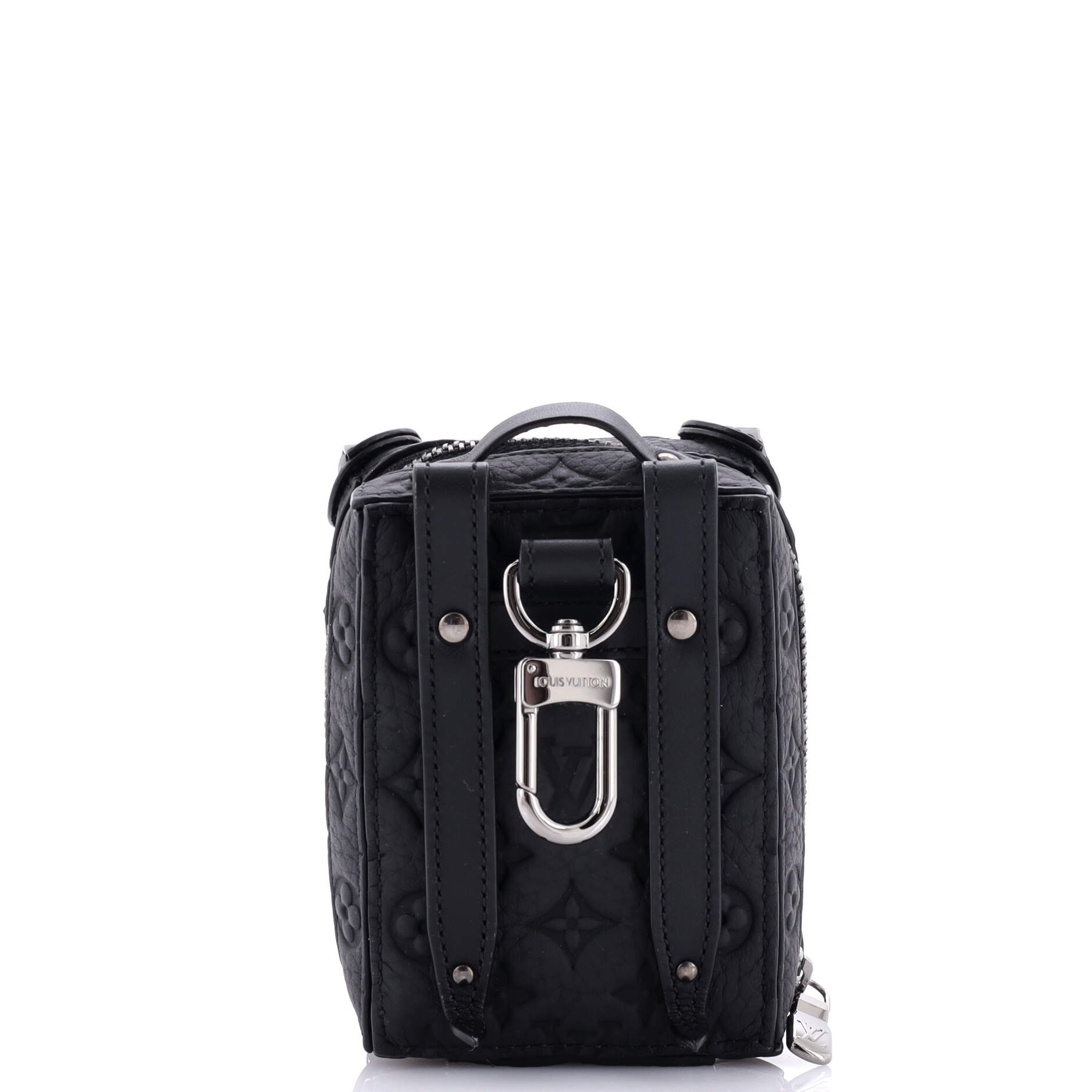 Louis Vuitton Soft Trunk Backpack Bag Charm and Key Holder Monogram Taurillon Leather