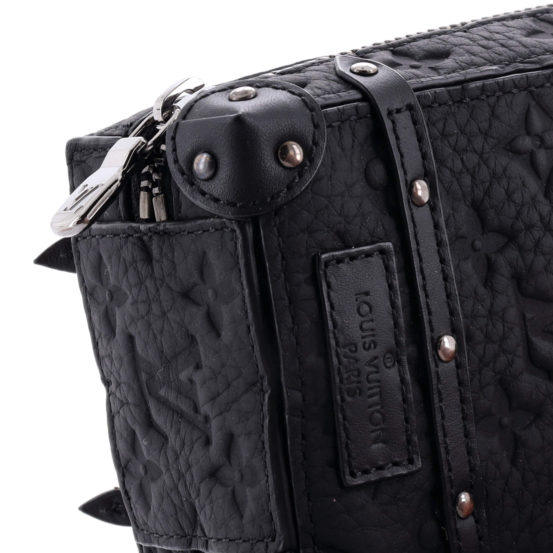 Louis Vuitton Soft Trunk Backpack Bag Charm and Key Holder Monogram Taurillon Leather