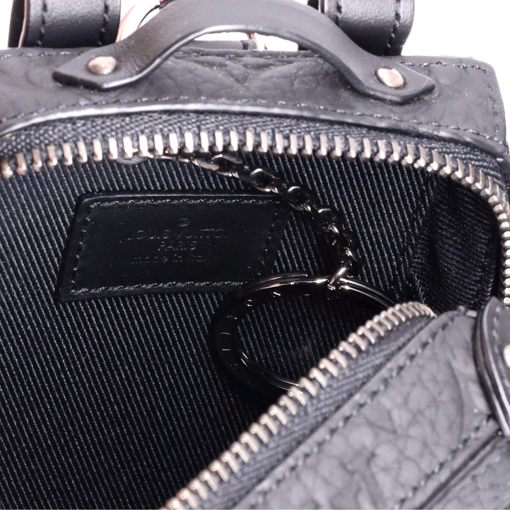Louis Vuitton Soft Trunk Backpack Bag Charm and Key Holder Monogram Taurillon Leather
