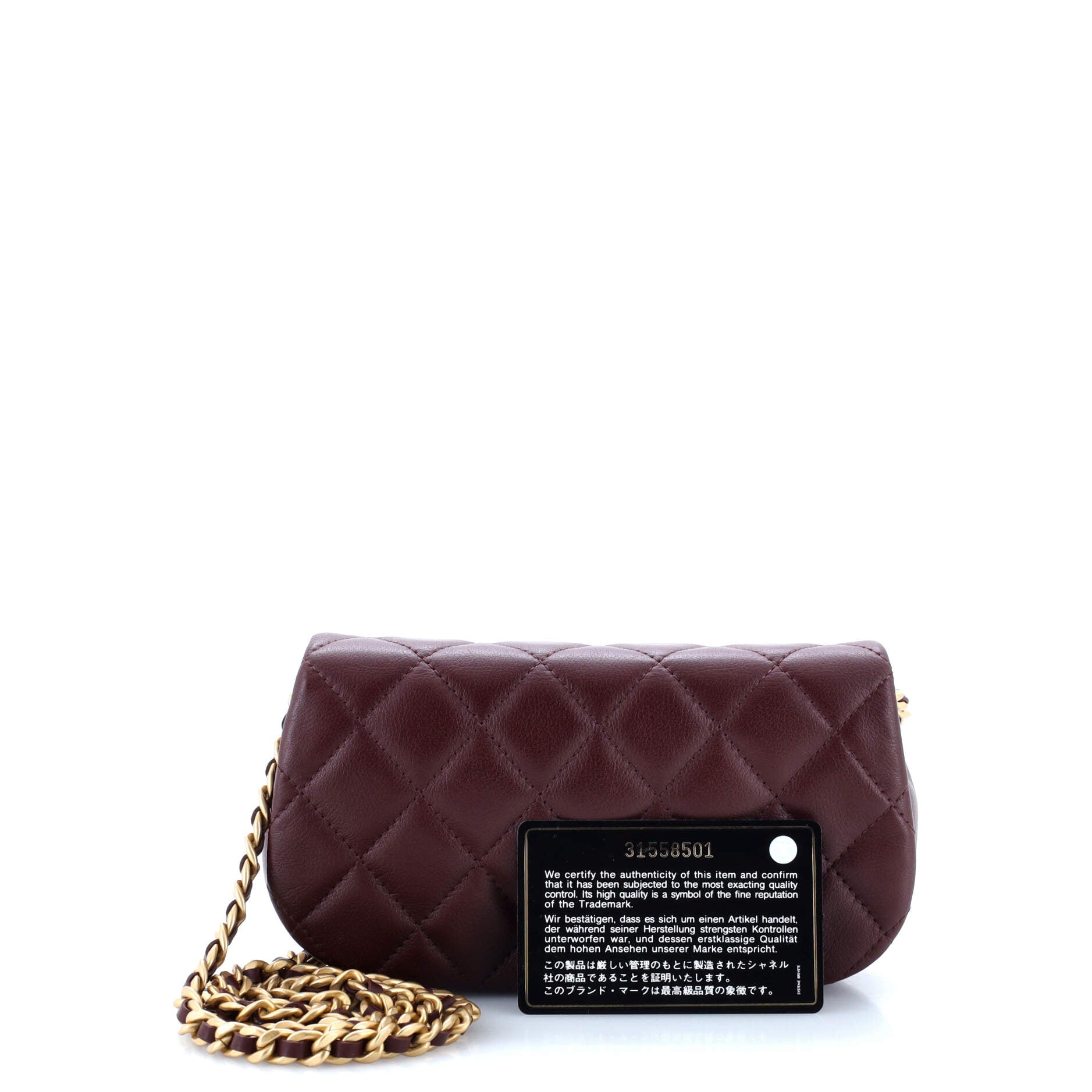 Coco Mail Clutch with Chain Quilted Calfskin