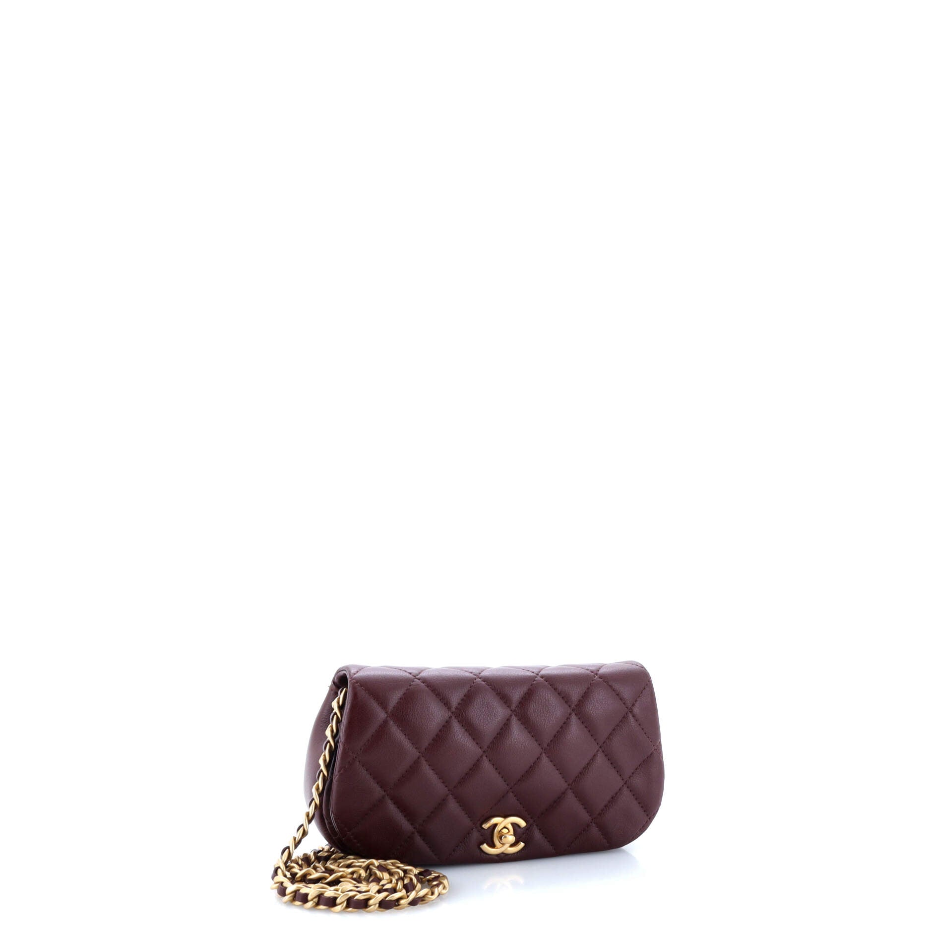 Coco Mail Clutch with Chain Quilted Calfskin