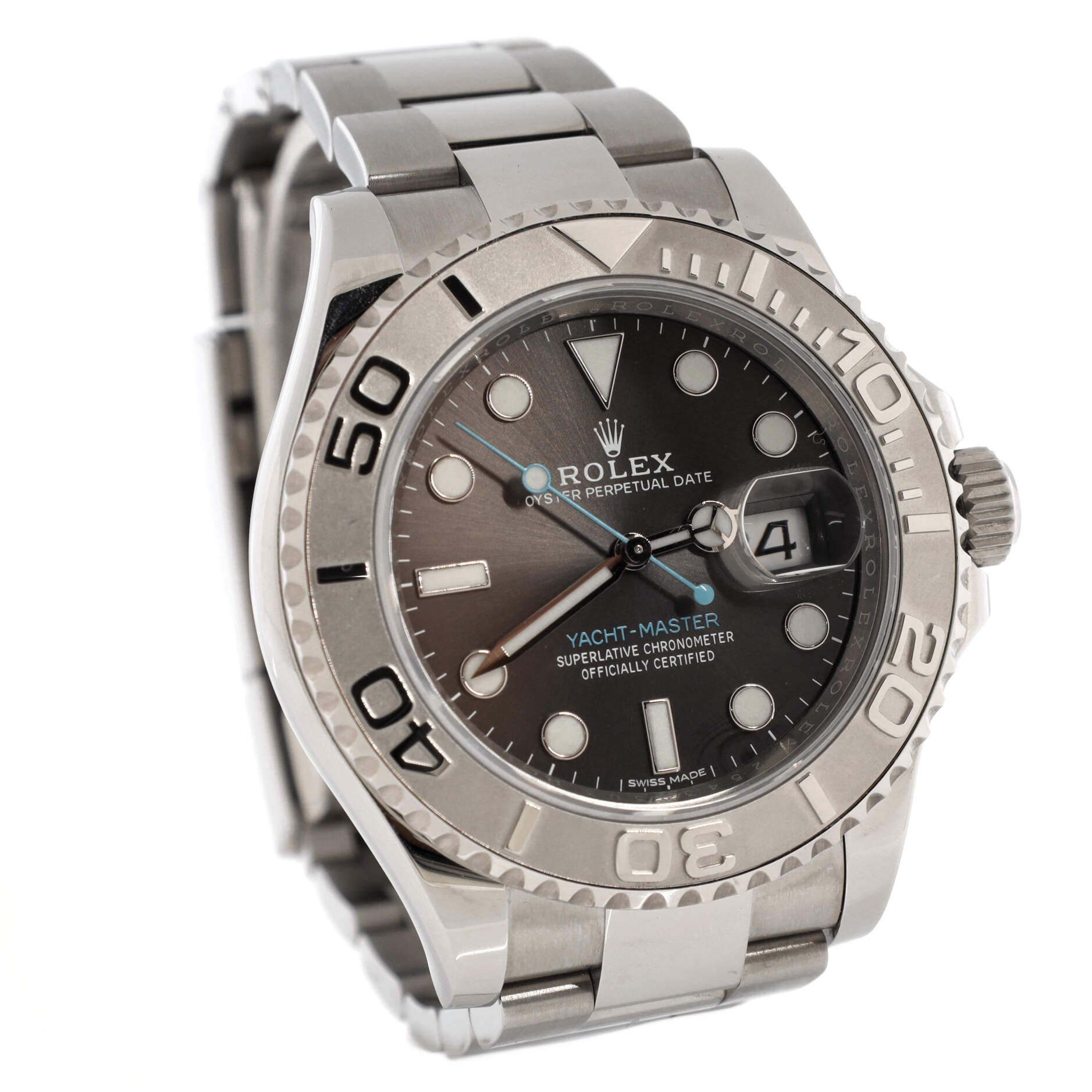 Oyster Perpetual Yacht-Master Slate Automatic Watch Stainless Steel and Platinum 40