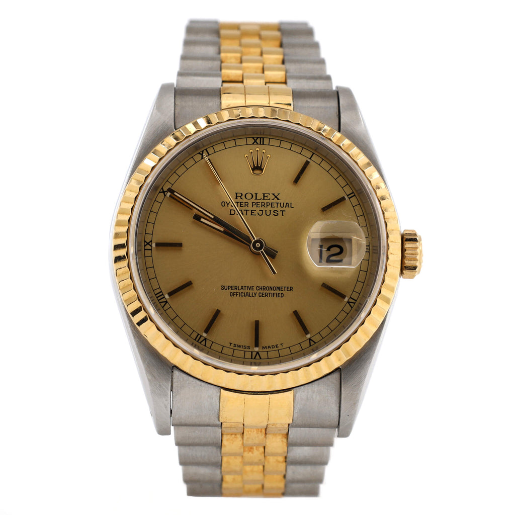 Oyster Perpetual Datejust Automatic Watch Stainless Steel and Yellow Gold 36
