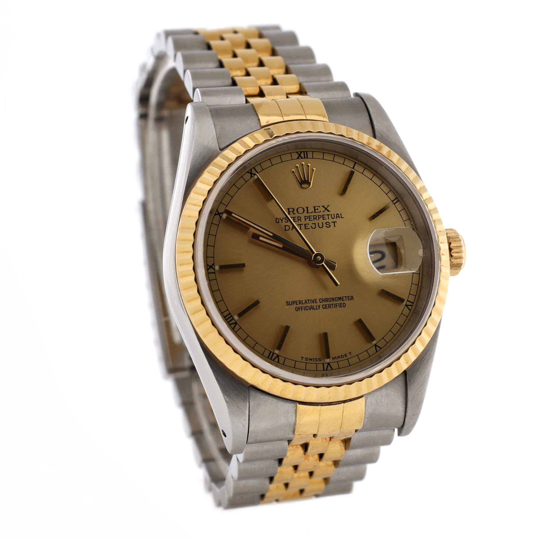 Oyster Perpetual Datejust Automatic Watch Stainless Steel and Yellow Gold 36